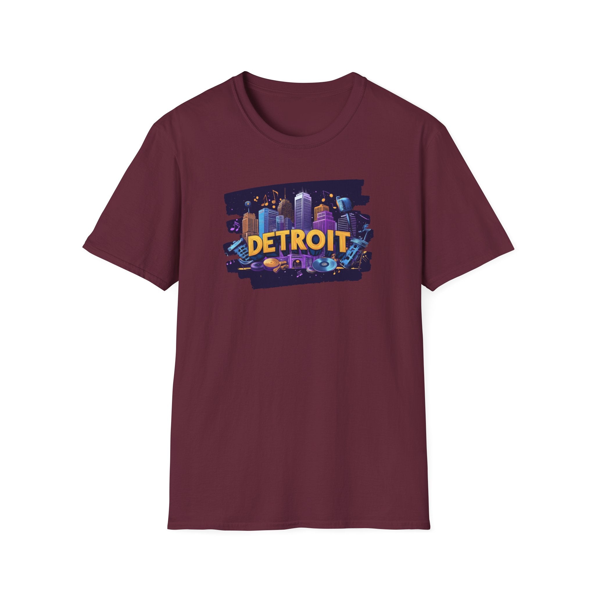 Detroit Skyline Graphic T-Shirt | City Nightscape Tee
