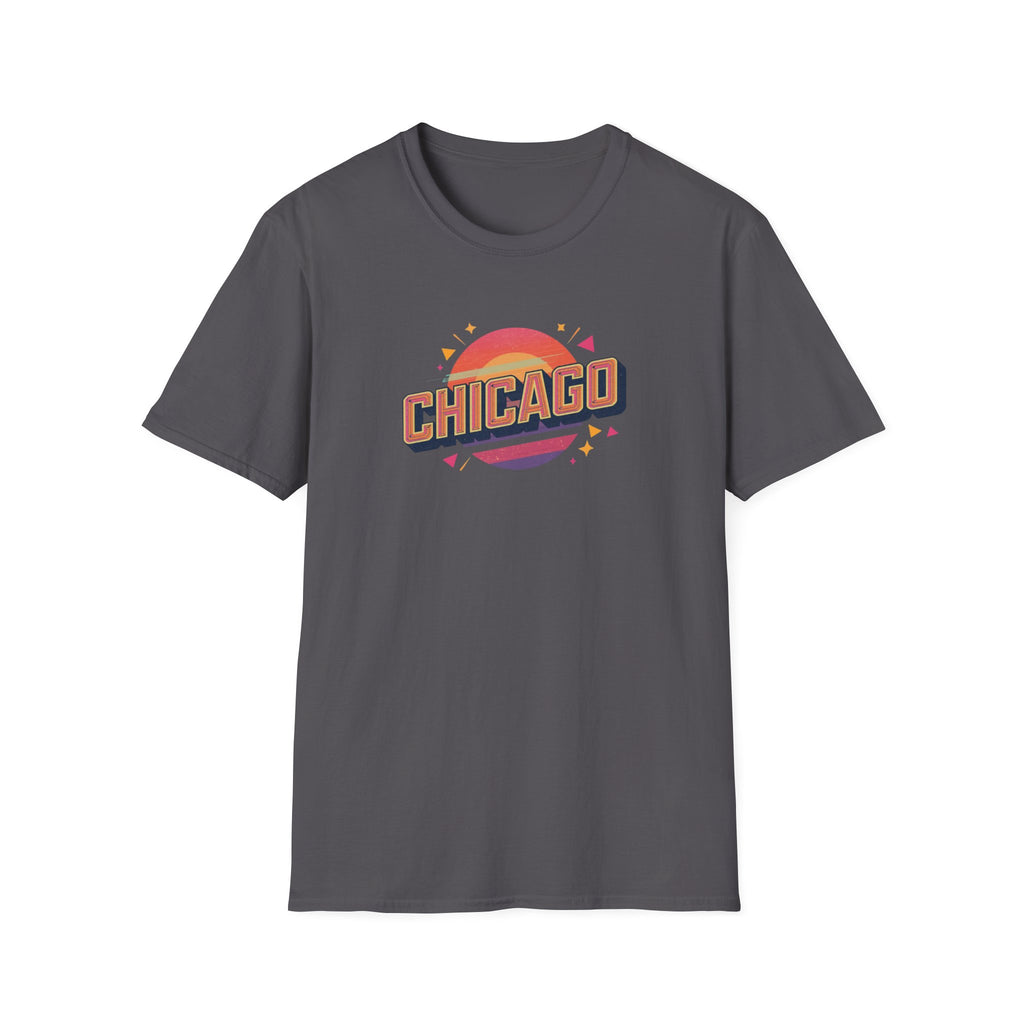 Chicago Retro Sunset T-Shirt | City Pride, Vintage Typography