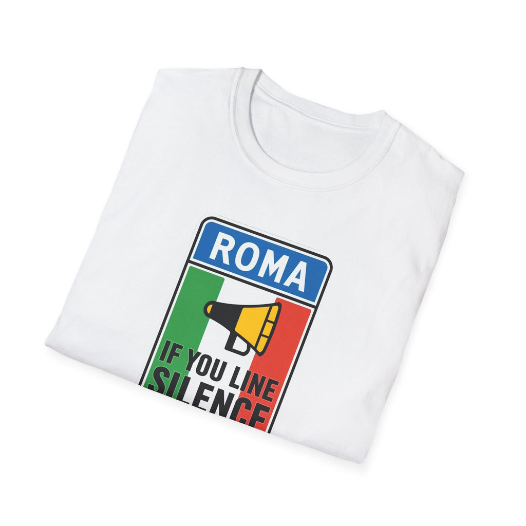 Roma Italian "Honk if you like silence" Unisex Softstyle T-Shirt