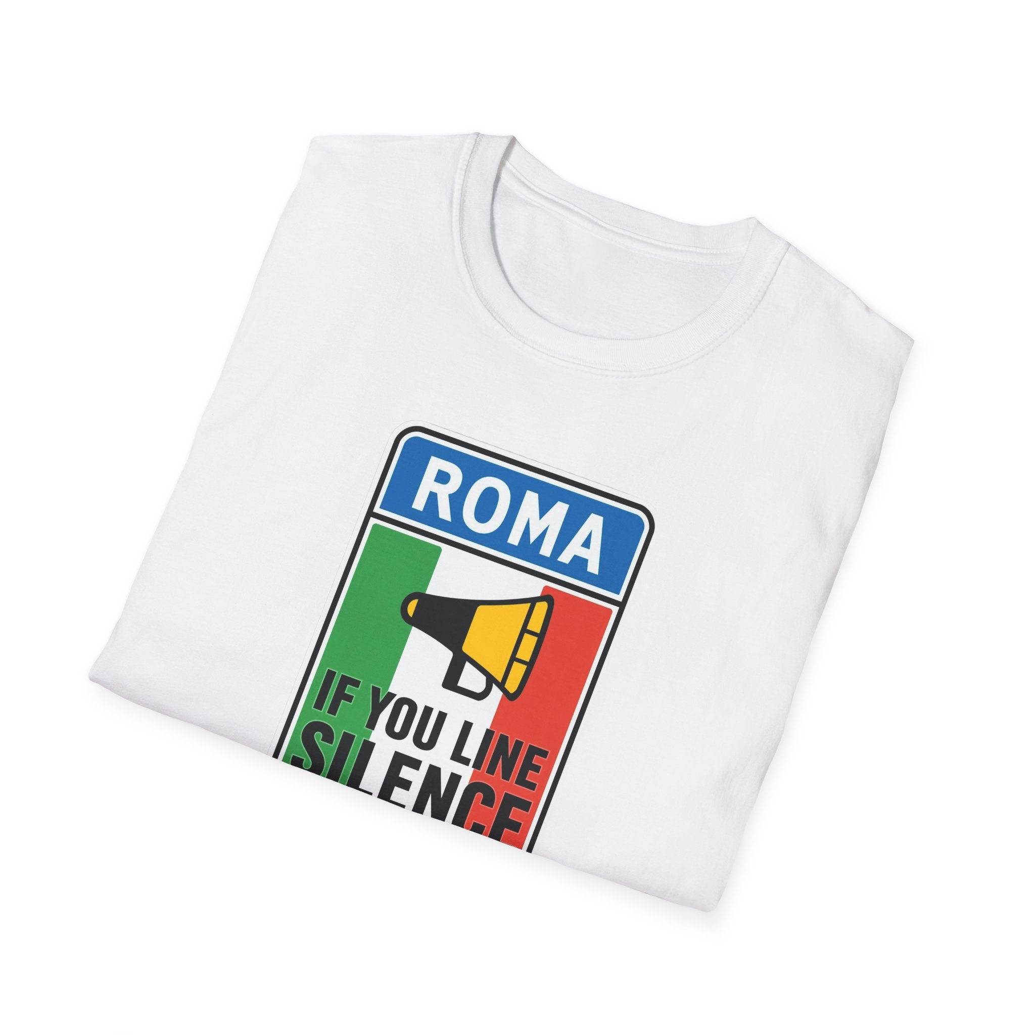 Roma Italian "Honk if you like silence" Unisex Softstyle T-Shirt