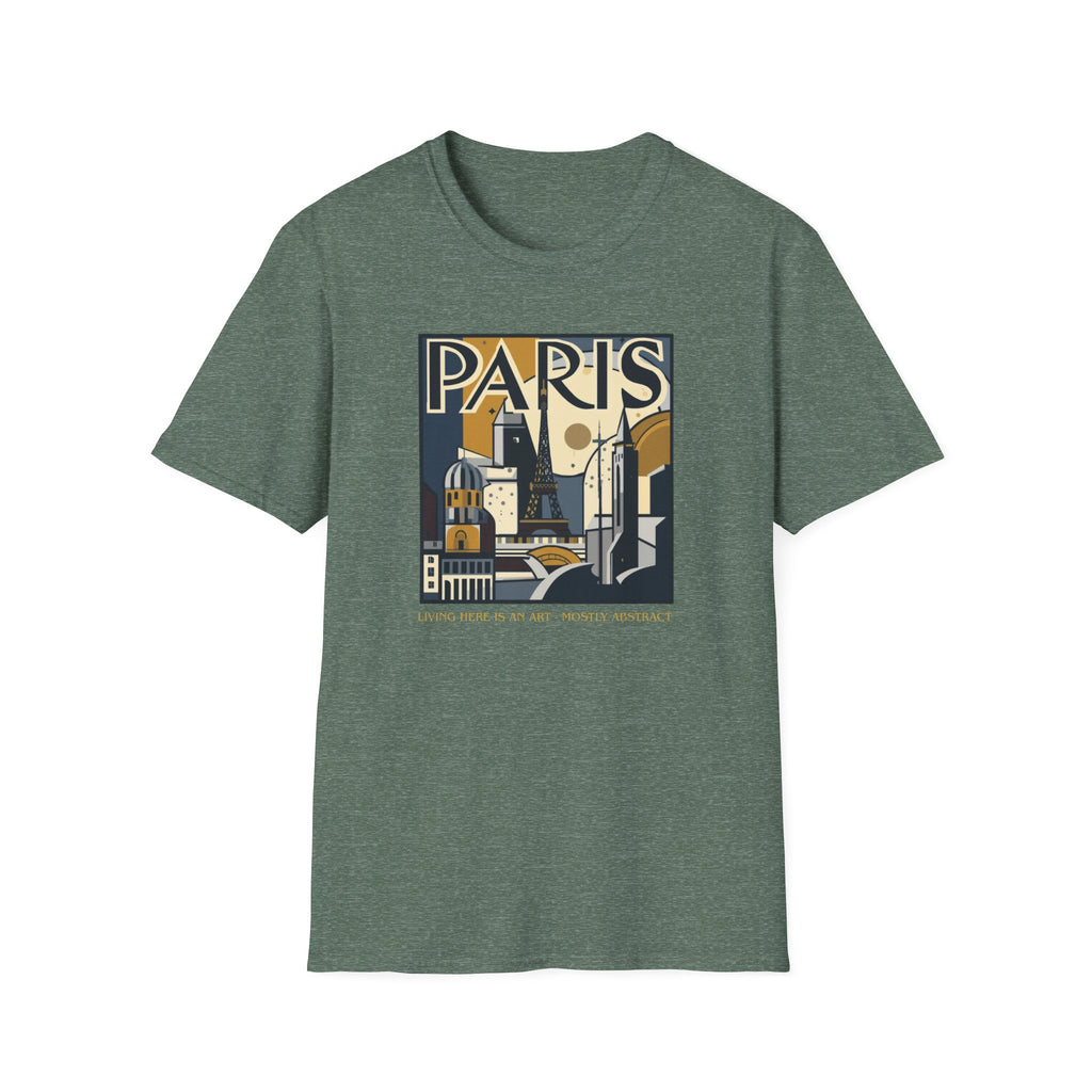 Paris Travel Poster T-Shirt — Retro Art Deco Cityscape Tee