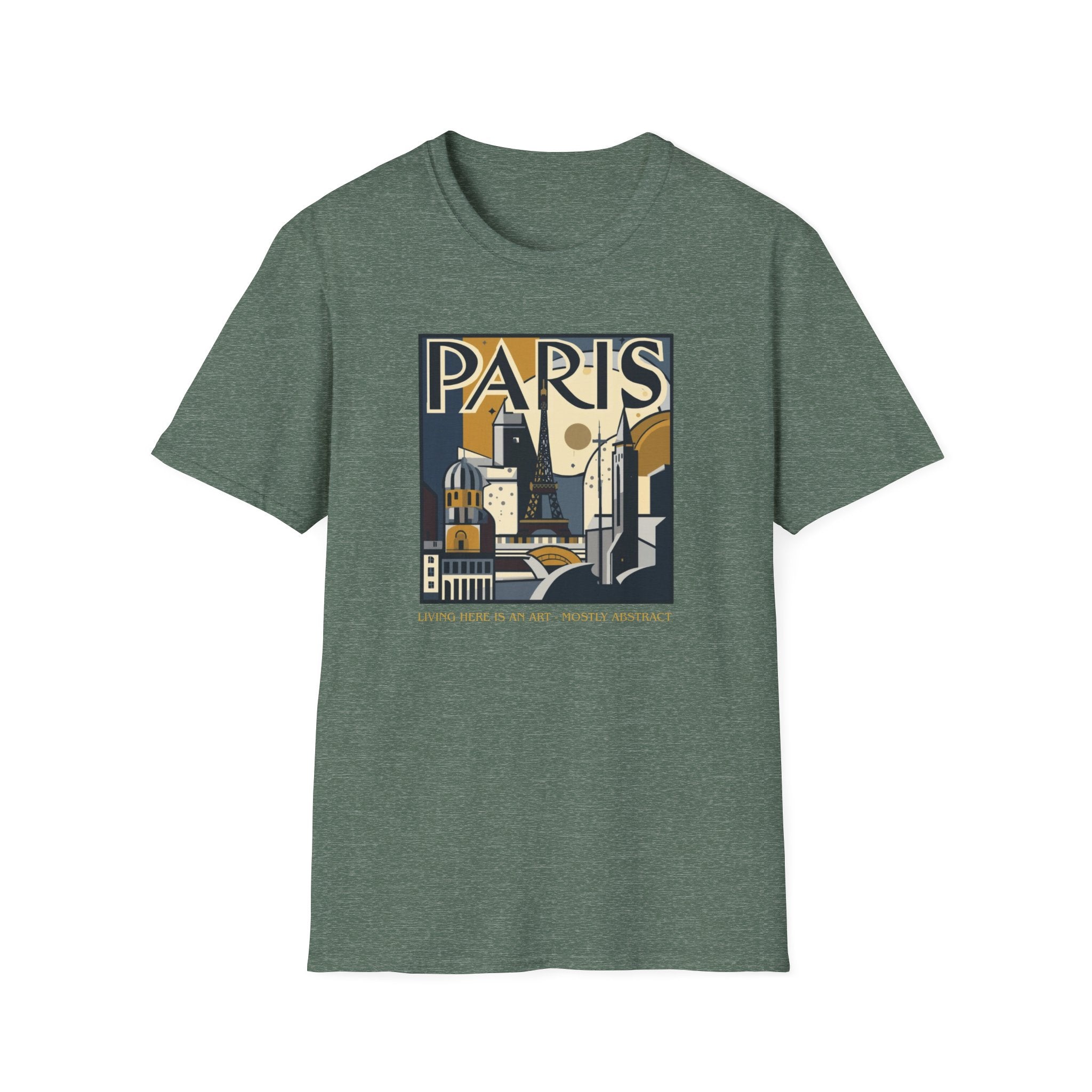 Paris Travel Poster T-Shirt — Retro Art Deco Cityscape Tee