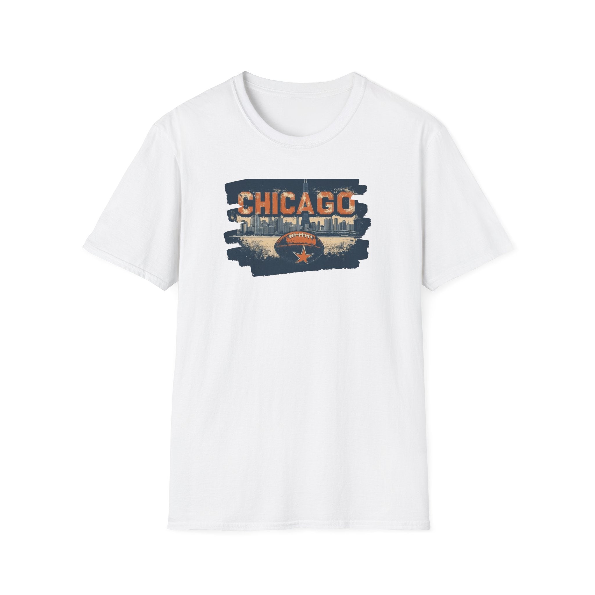Chicago Skyline Distressed T-Shirt | Cityscape, Retro Star