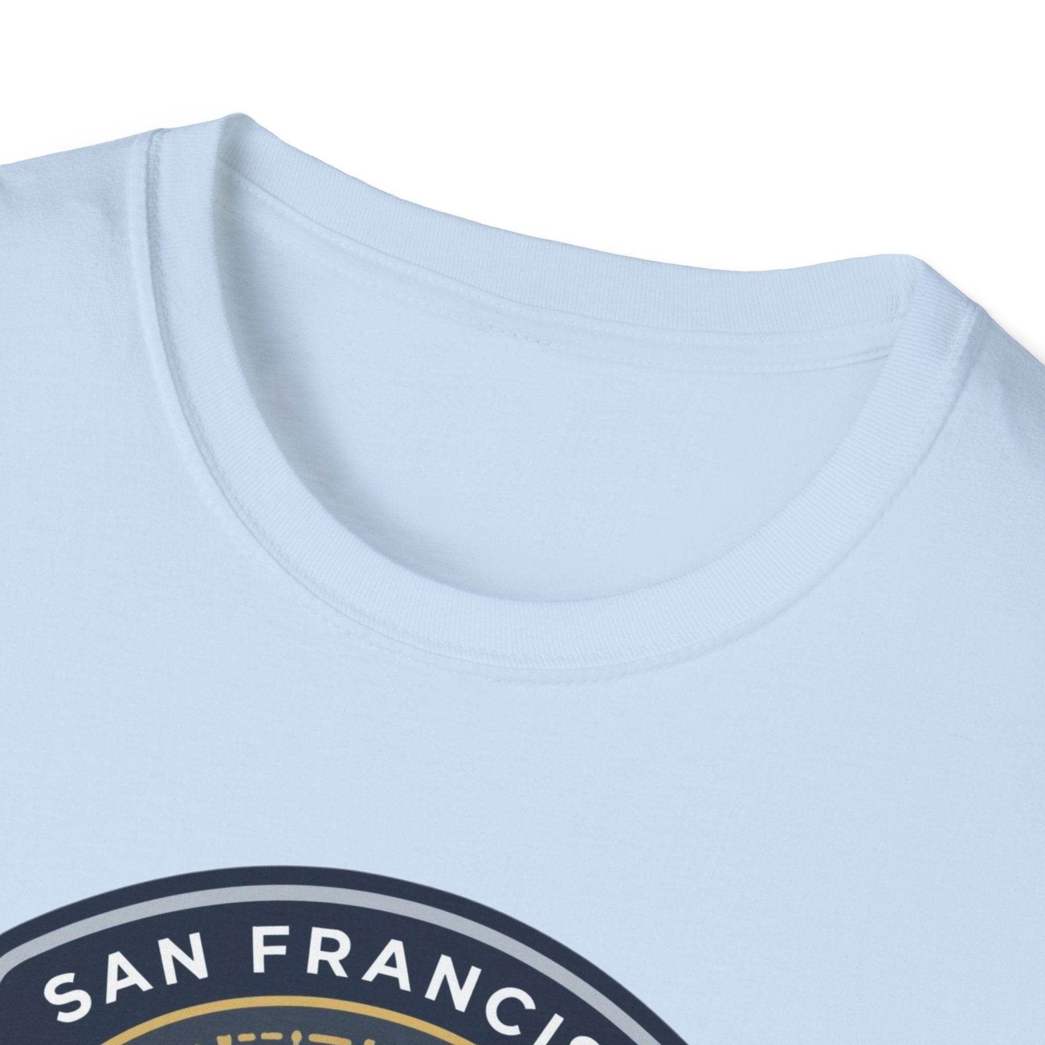 Byte Me San Francisco T-Shirt — Retro Tech Badge Tee (01010)