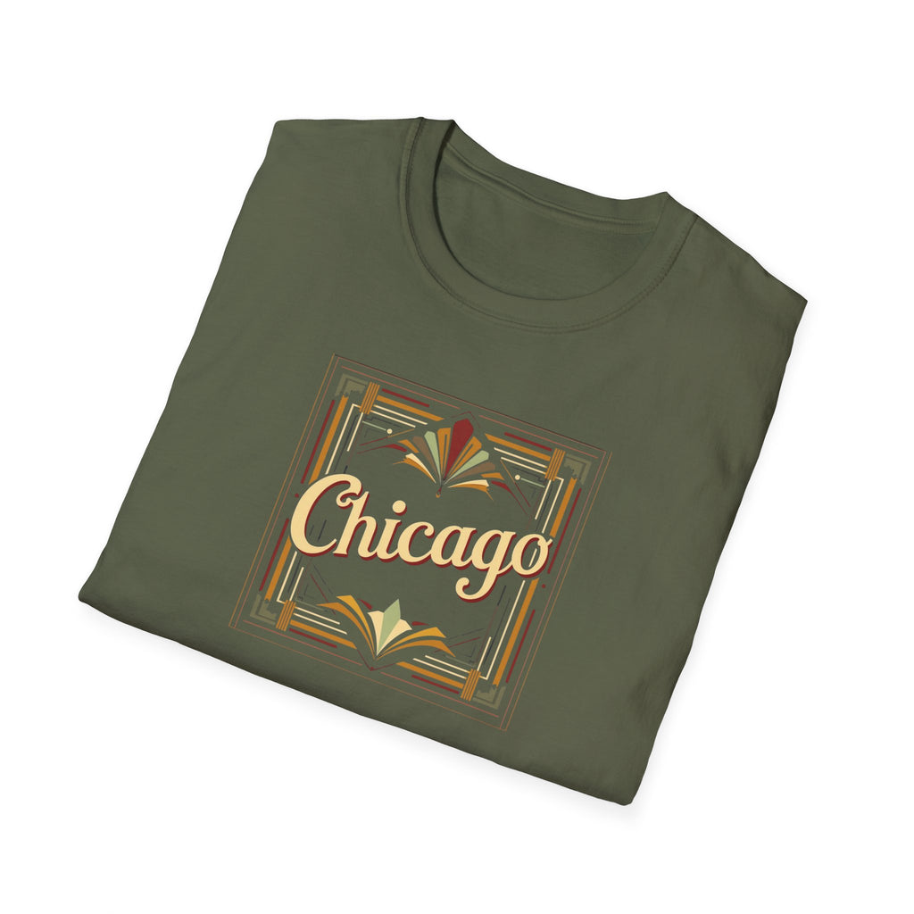 Chicago Art Deco Script T-Shirt | Vintage City Typography