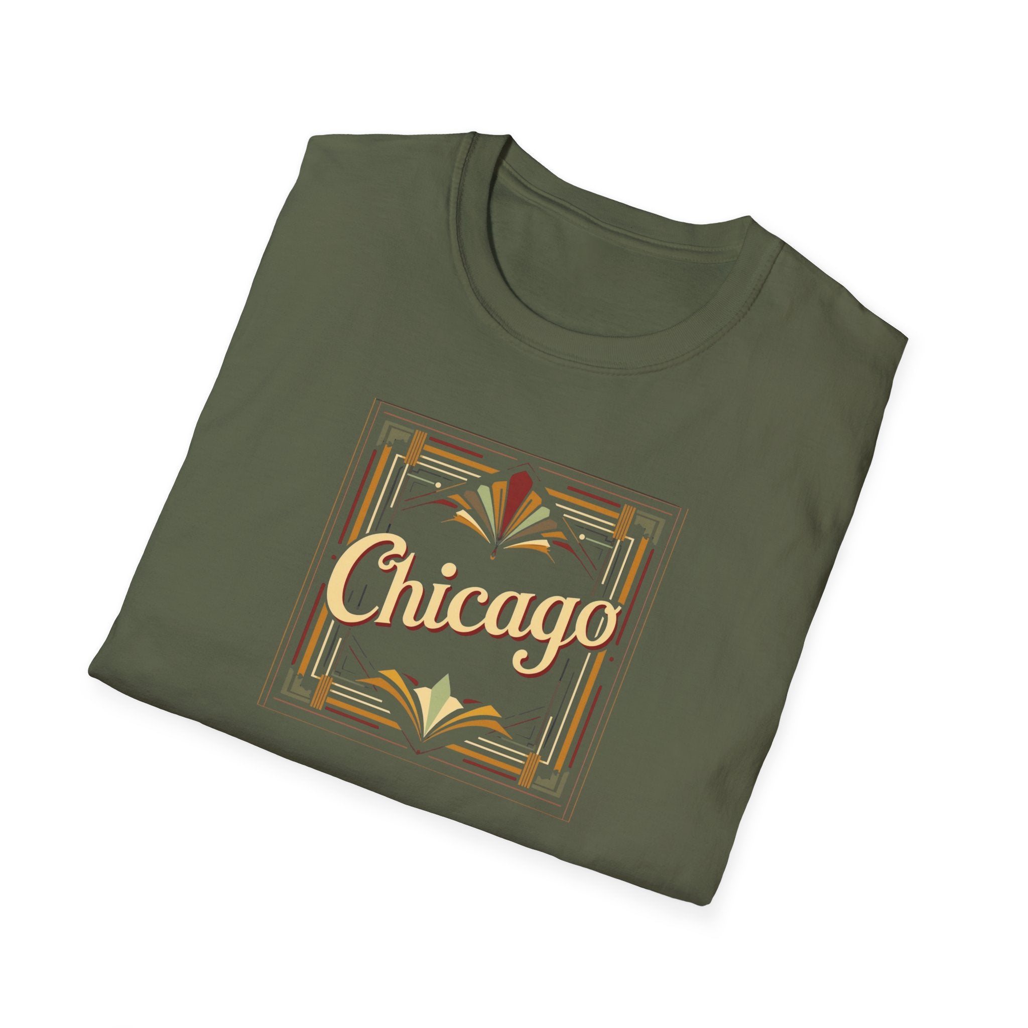 Chicago Art Deco Script T-Shirt | Vintage City Typography