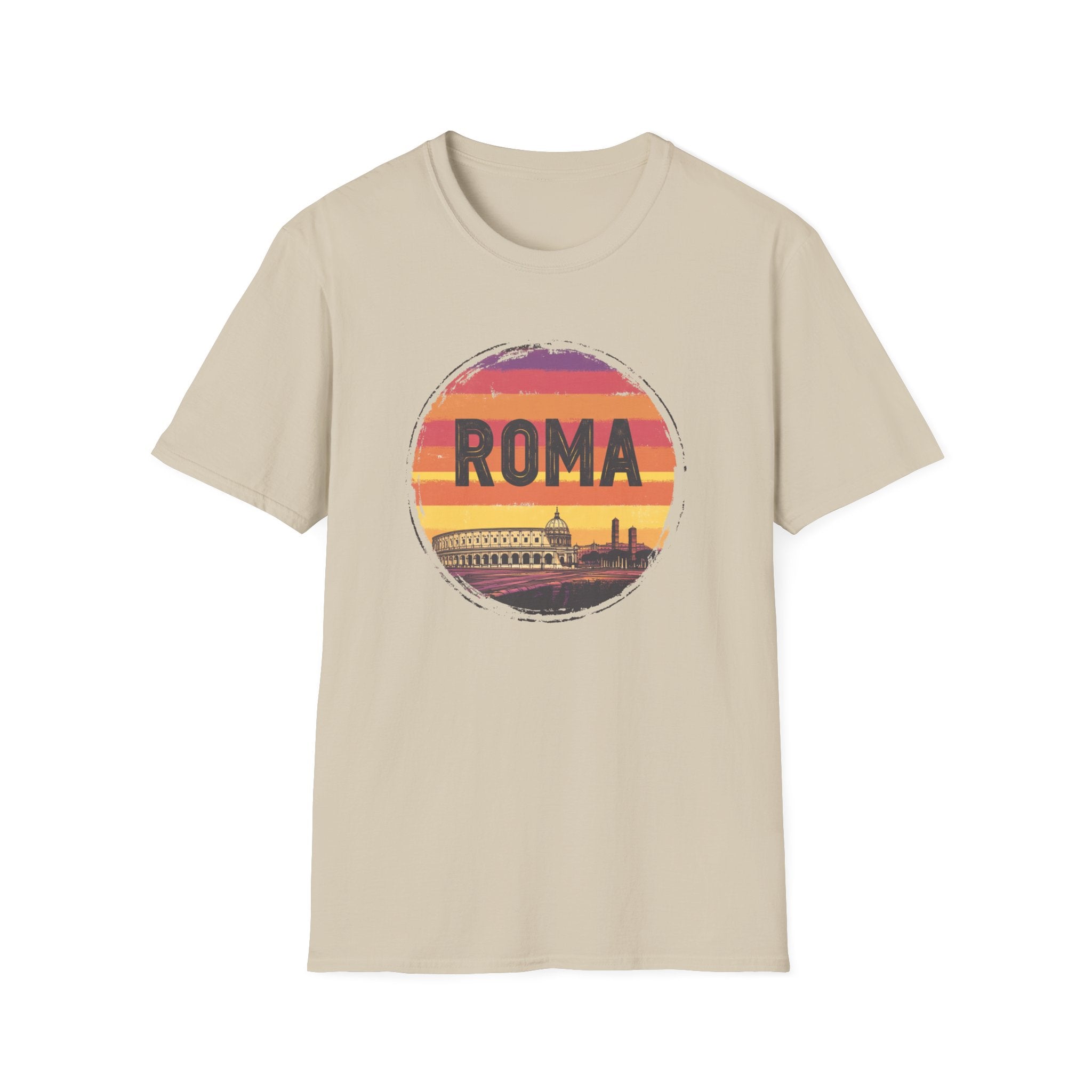 Roma Sunset T-Shirt — Vintage Rome Skyline Tee