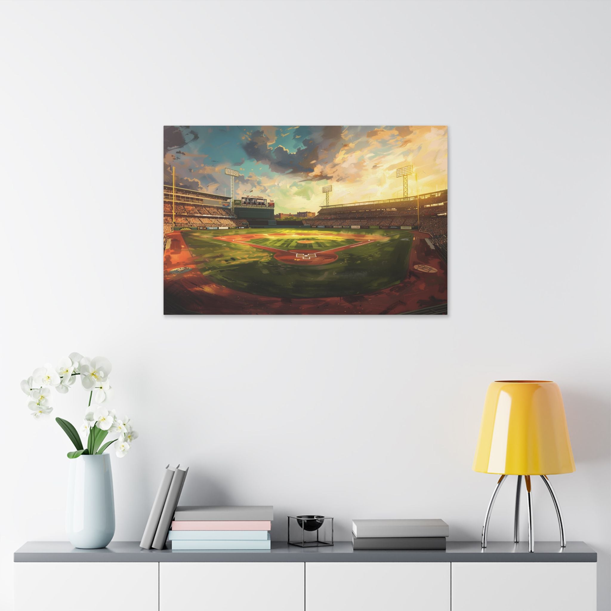 Fenway Park Baseball Stadium Sunset Canvas Print