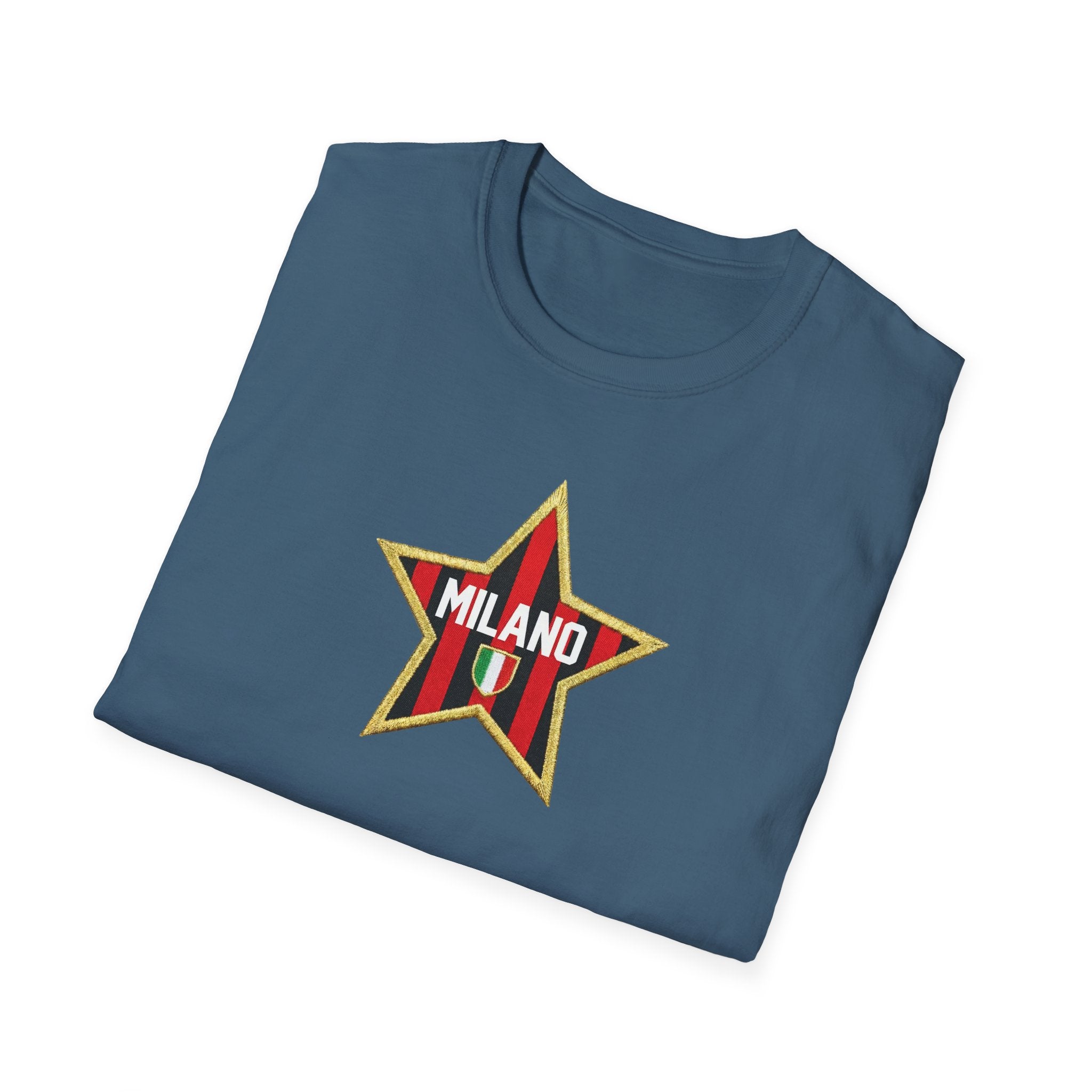 Milano Star Crest T-Shirt | Italian Flag Stripe Icon