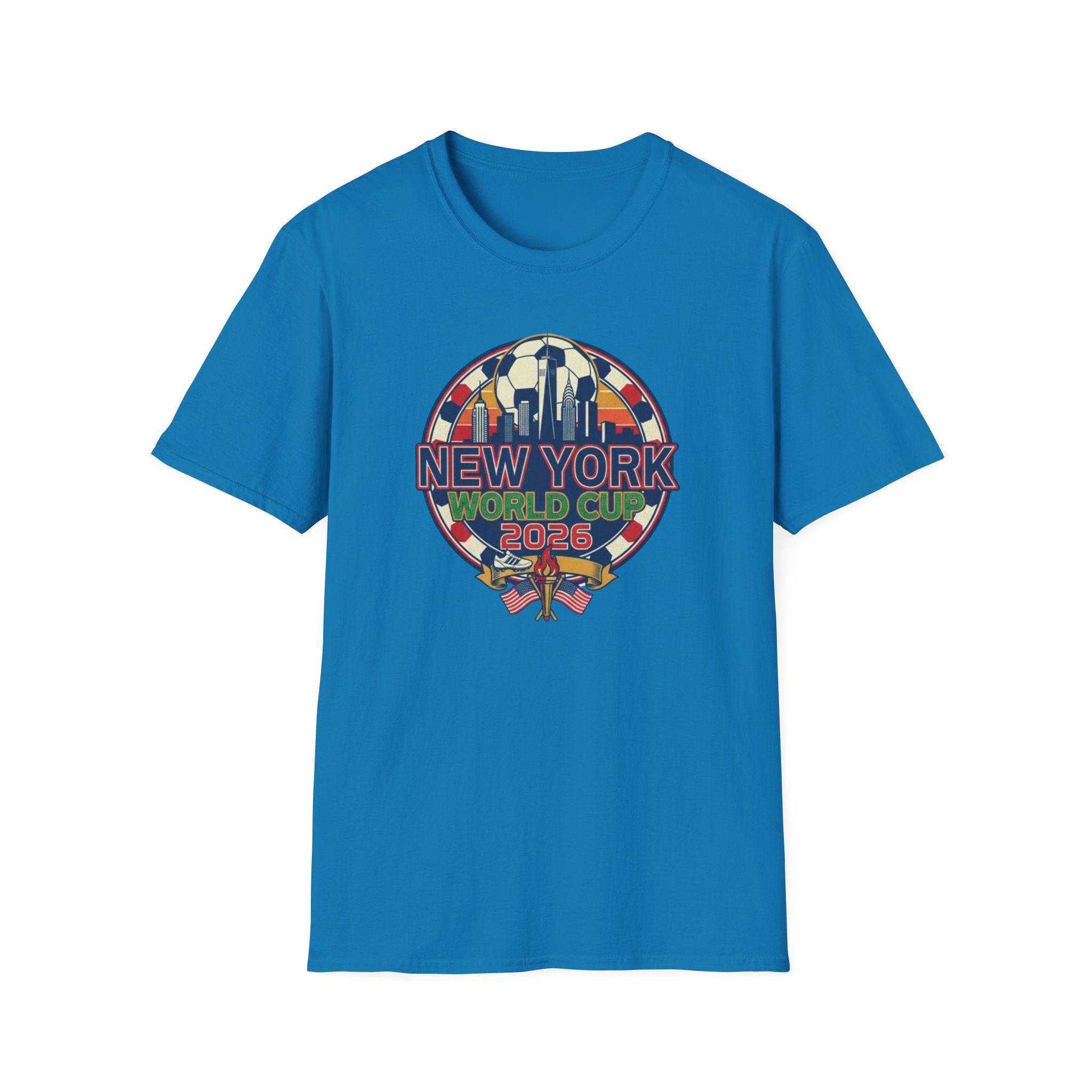 New York World Cup 2026 T-Shirt — Retro City Skyline Soccer Tee