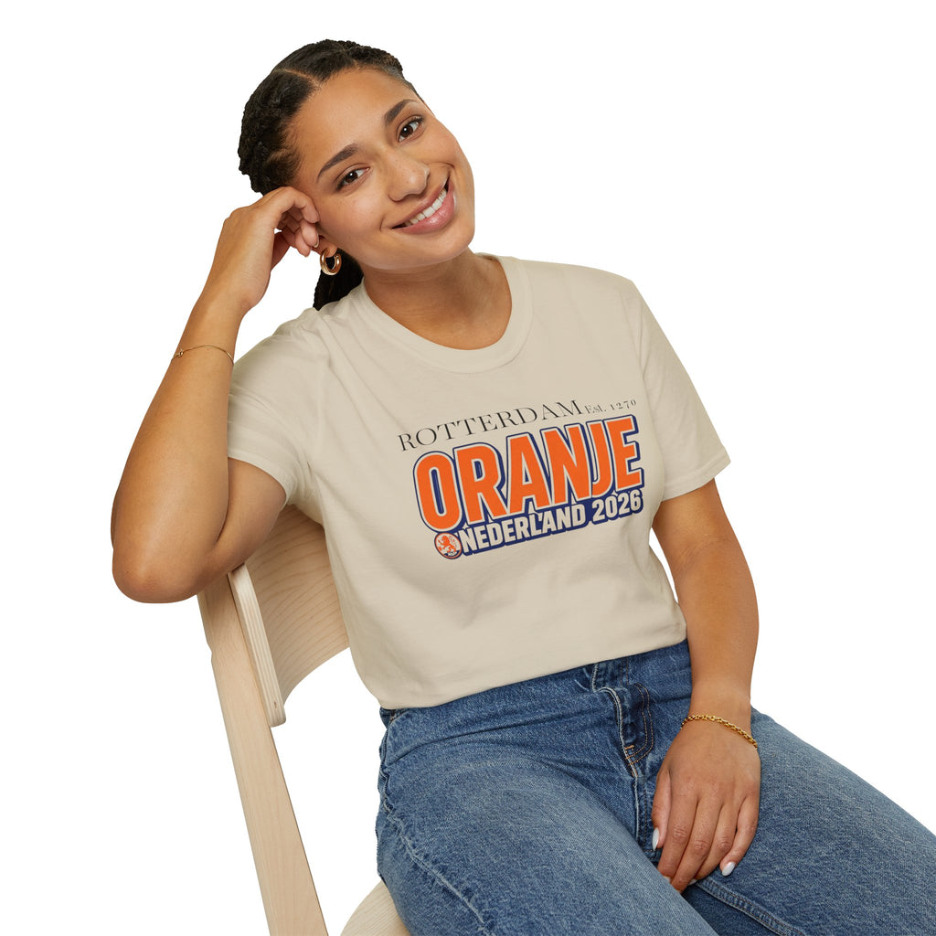 Oranje Nederland 2026 T-Shirt — Rotterdam Football Fan Tee
