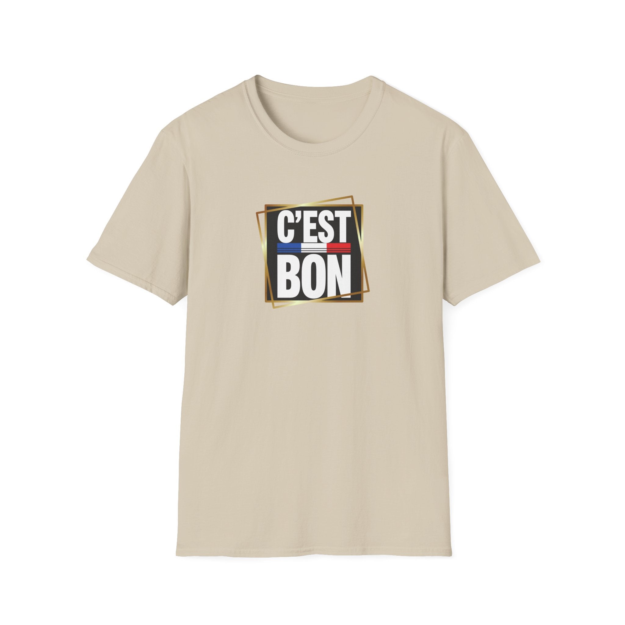C'EST BON T-Shirt | French Phrase Graphic Tee, Bold Typographic Design