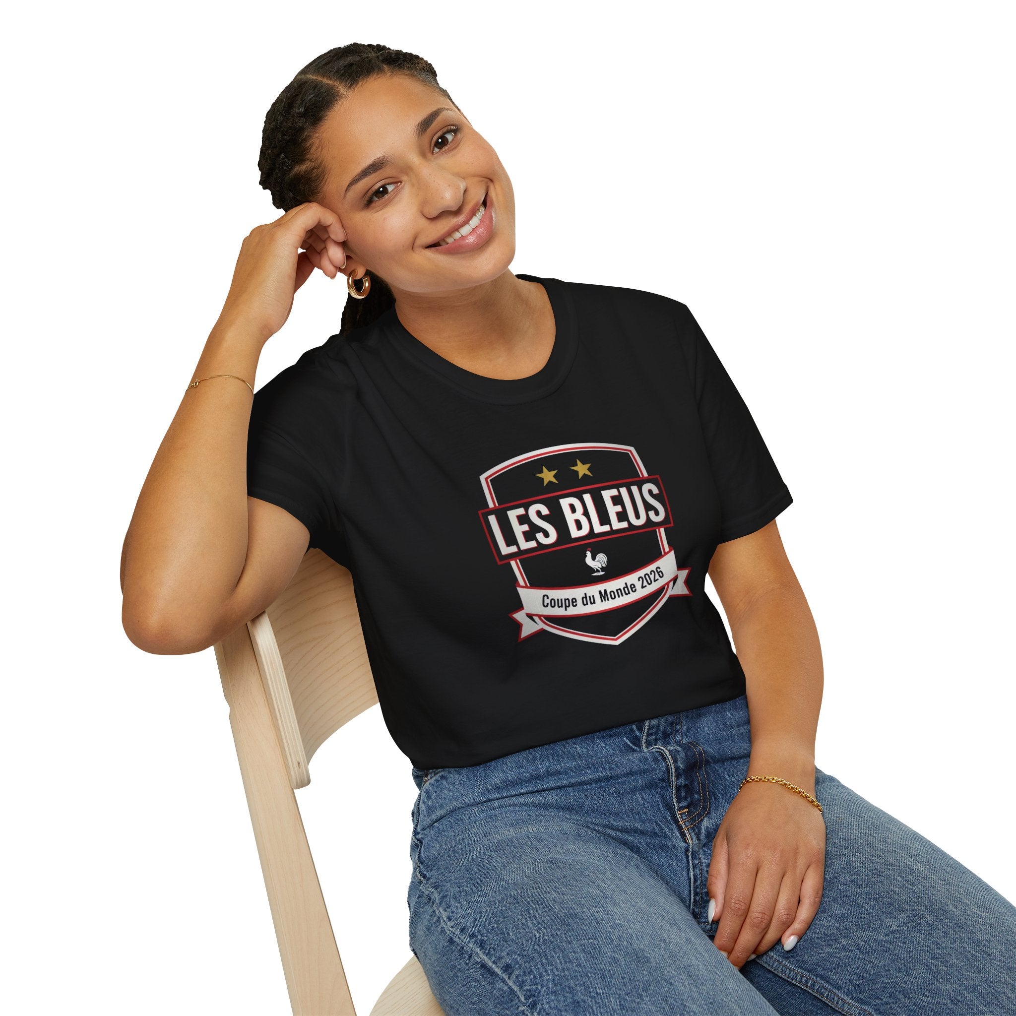 Les Bleus Shield T-Shirt – Coupe du Monde 2026 French Soccer Fan Tee