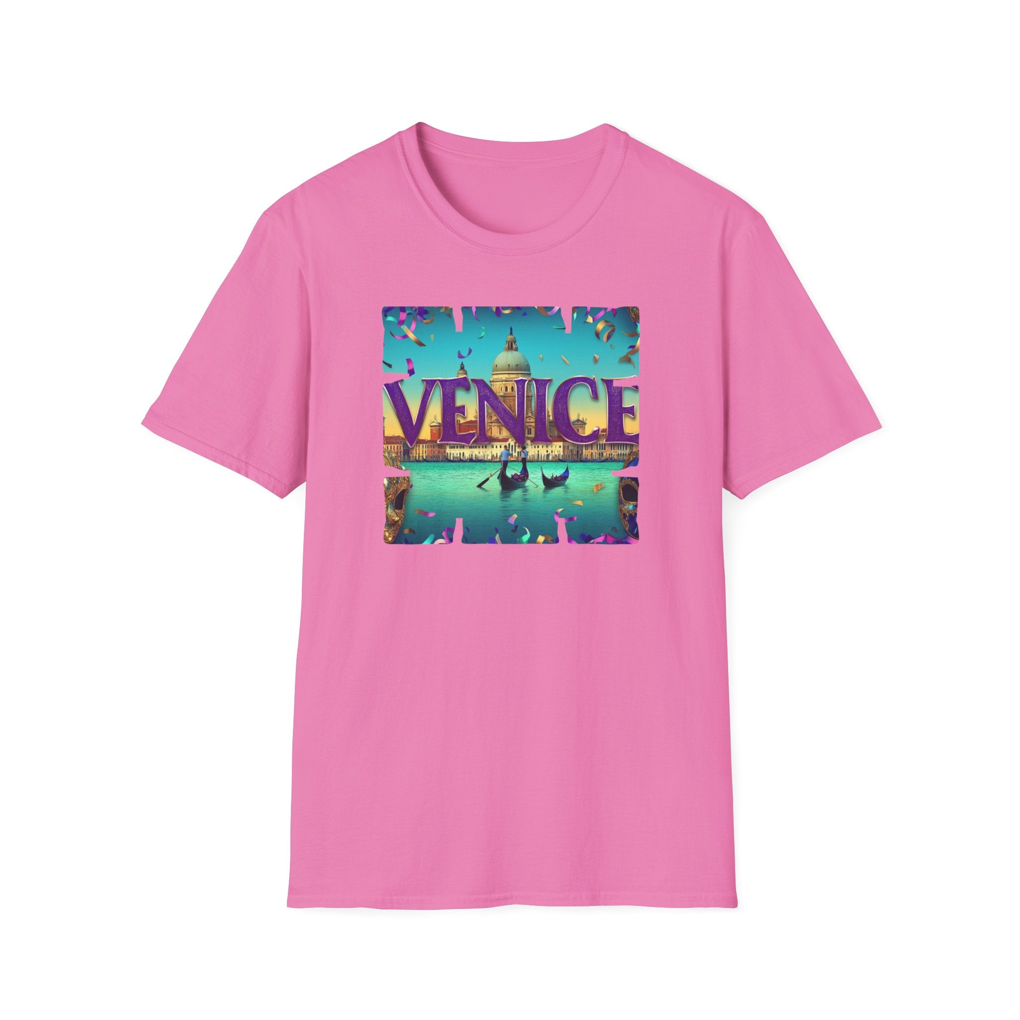 Venice Retro Travel Poster T-Shirt | Italian Canal Gondola Design