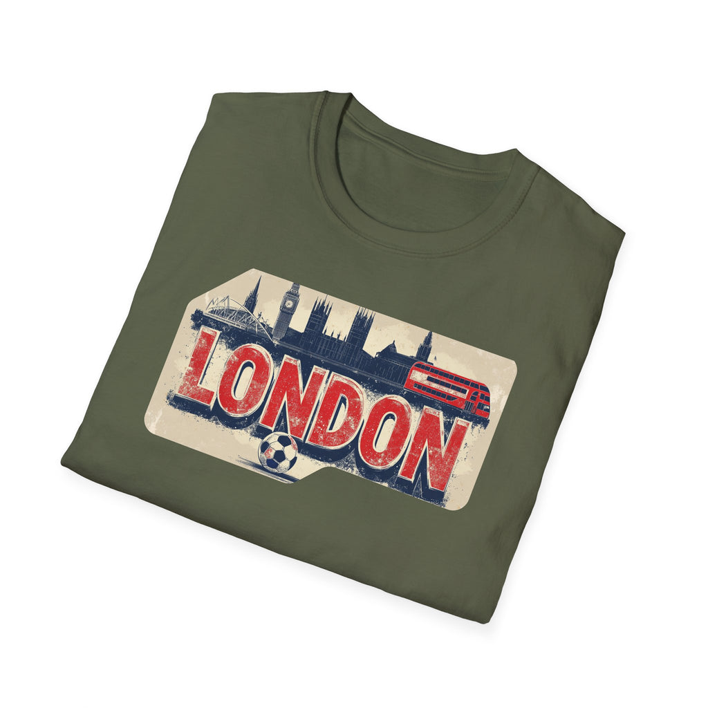 London Vintage Sign T-Shirt | Skyline, Union Jack Bus