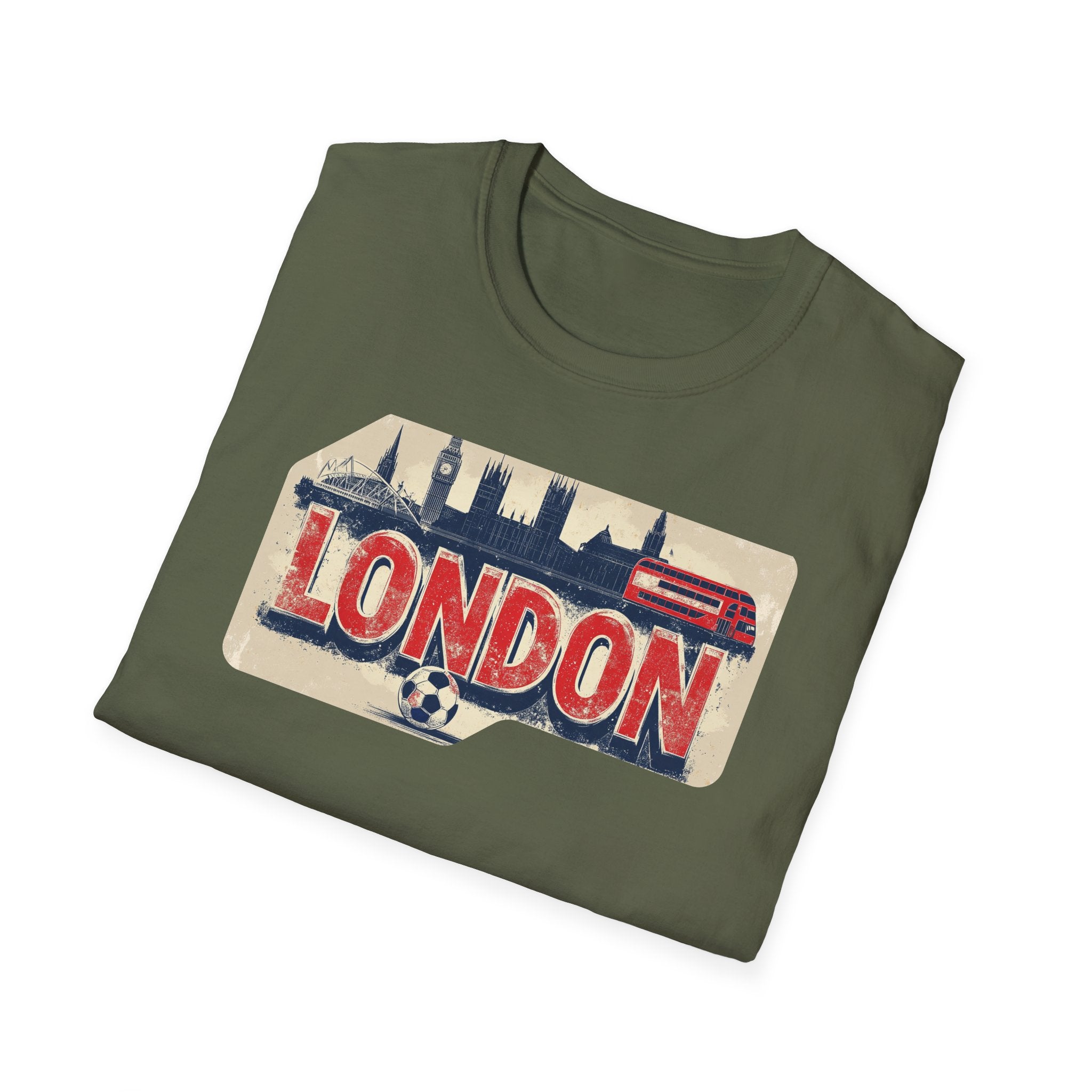 London Vintage Sign T-Shirt | Skyline, Union Jack Bus