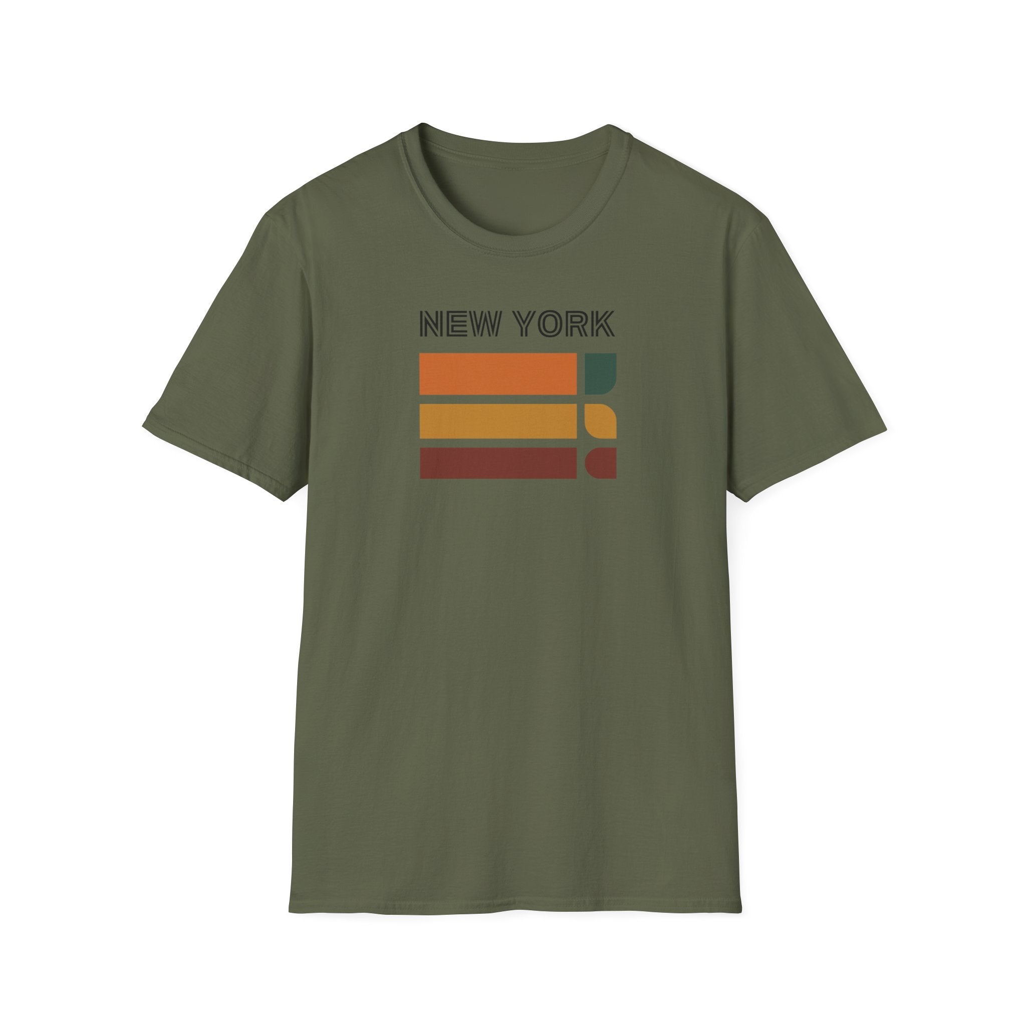 New York Retro Stripes T-Shirt | Vintage City Skyline Tee