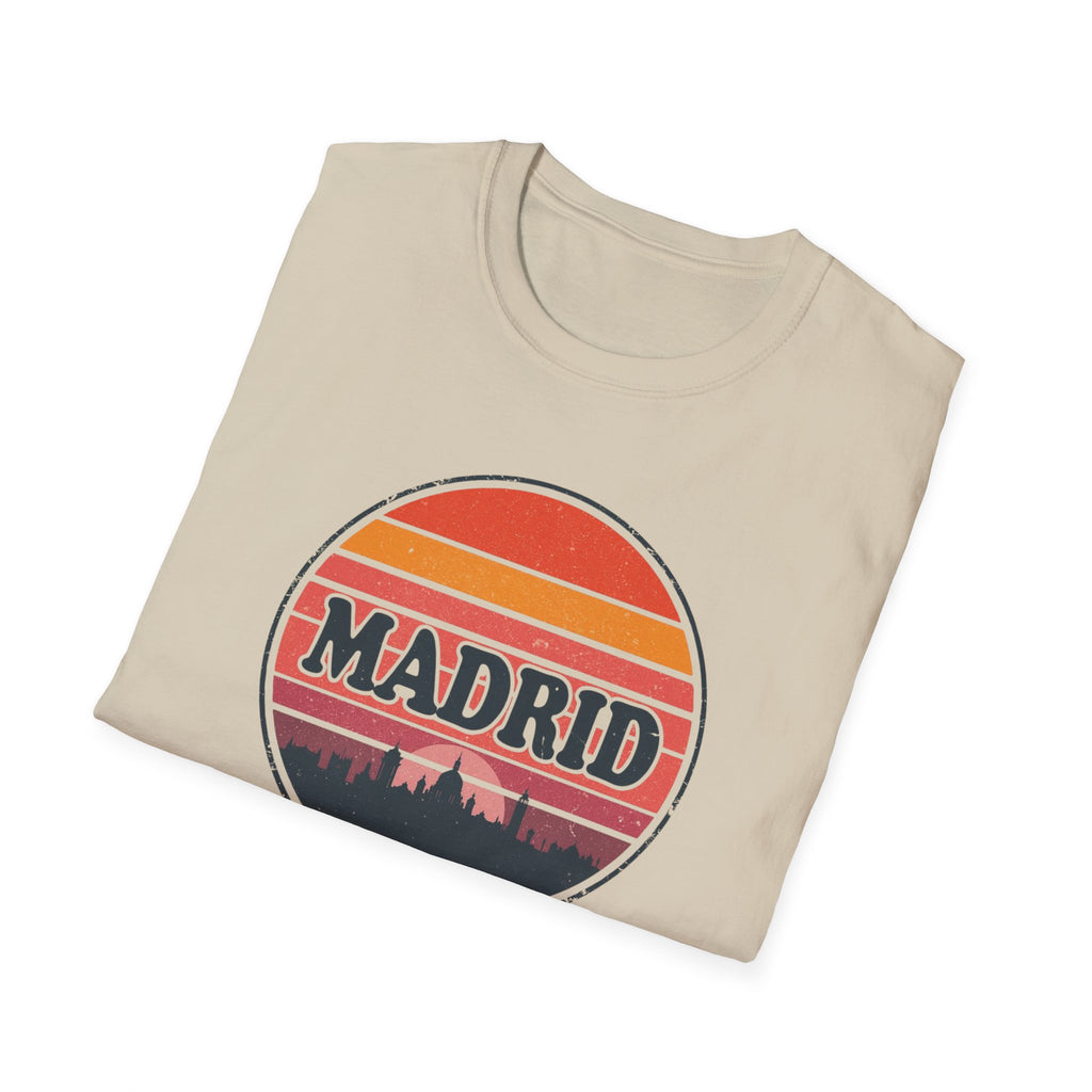 Madrid Sunset T-Shirt — Vintage Skyline Graphic Tee