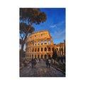 Colosseum Sunset Stretched Canvas — Roman Landmark Wall Art