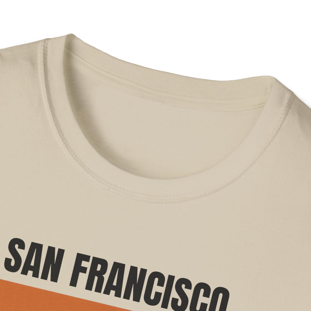 San Francisco Retro Stripes T-Shirt | Vintage City Skyline Bars