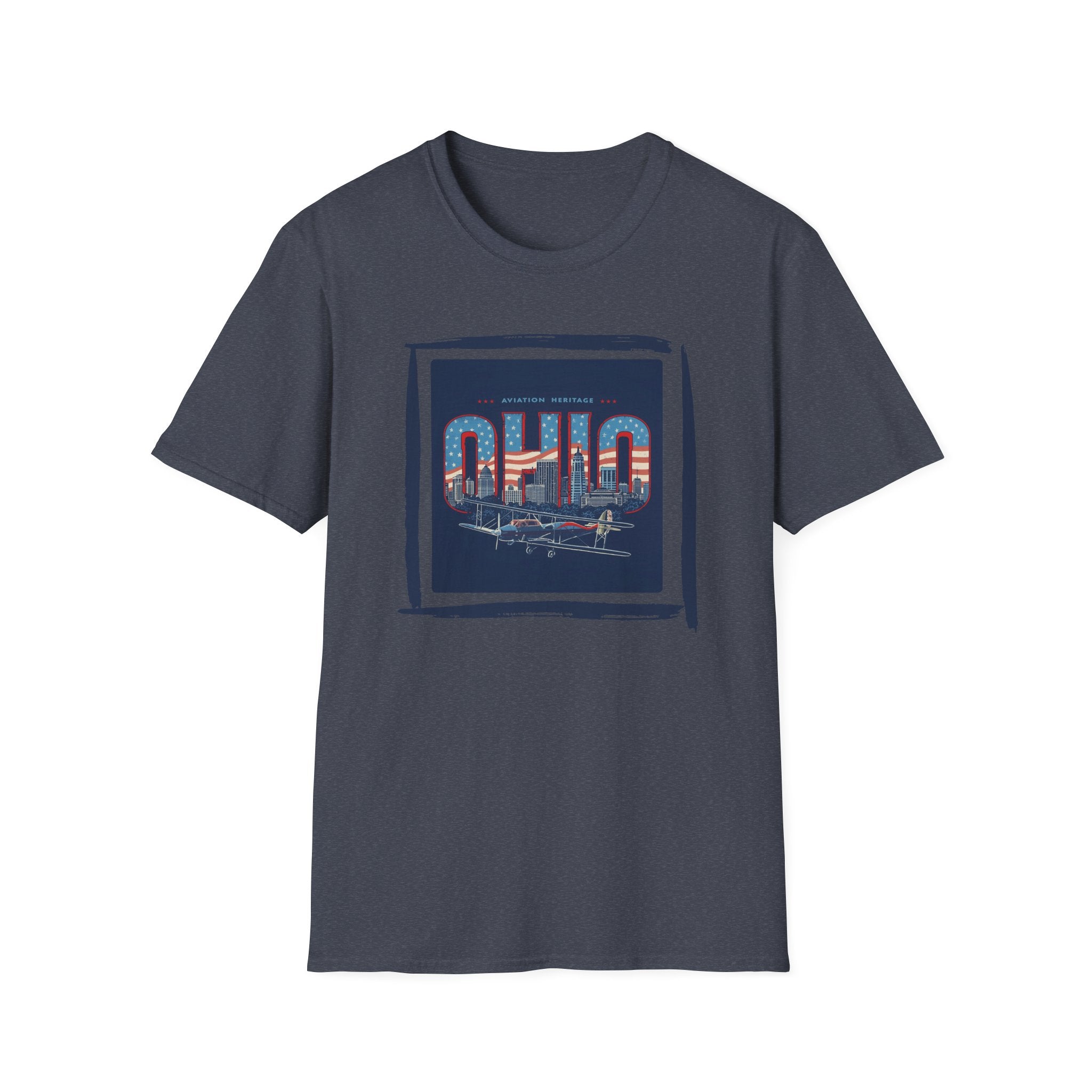 Ohio Skyline T-Shirt | Vintage Cleveland Bridge Retro State Design