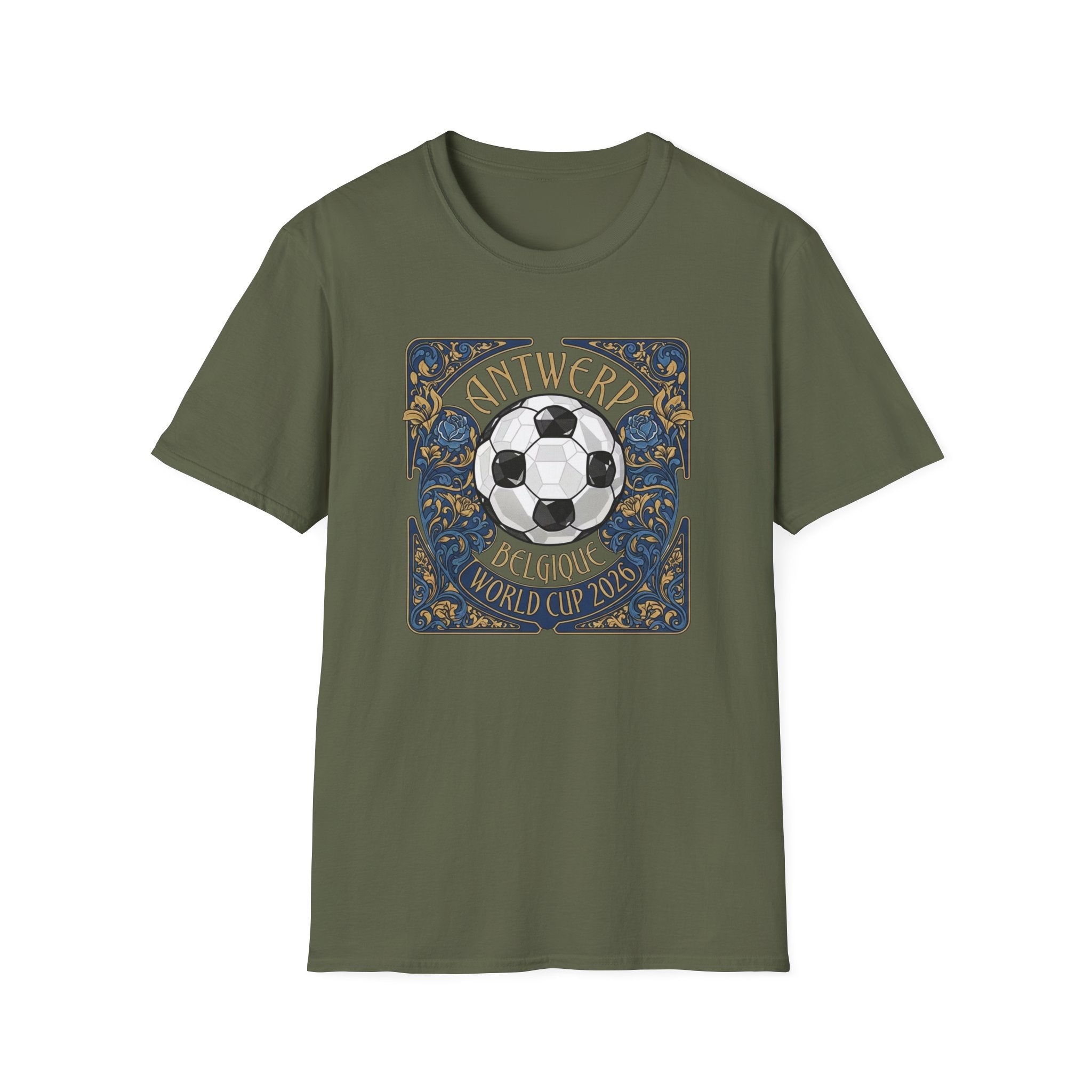 Antwerp Belgique Soccer Vintage Art Tee — World Cup 2022 Football Shirt