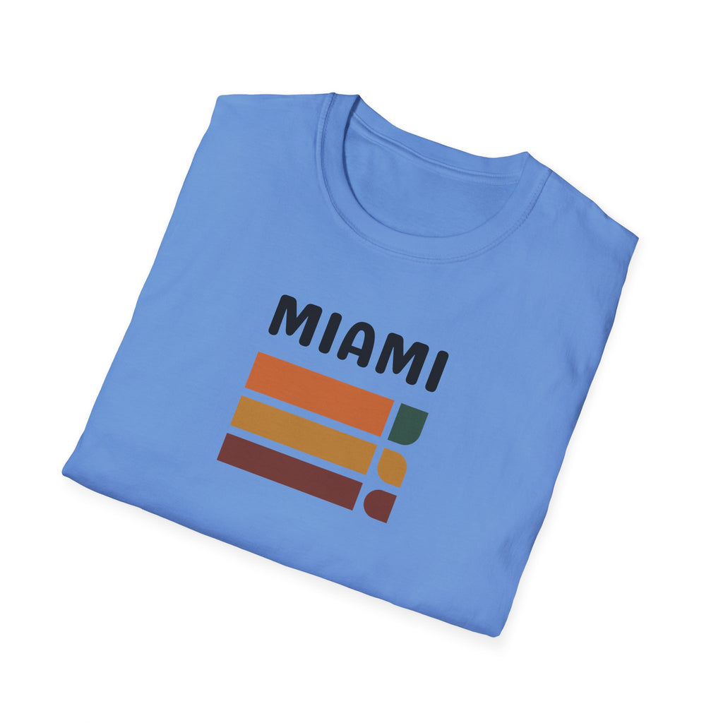 Miami Retro Stripes T-Shirt | Vintage Sunset Bars Tee
