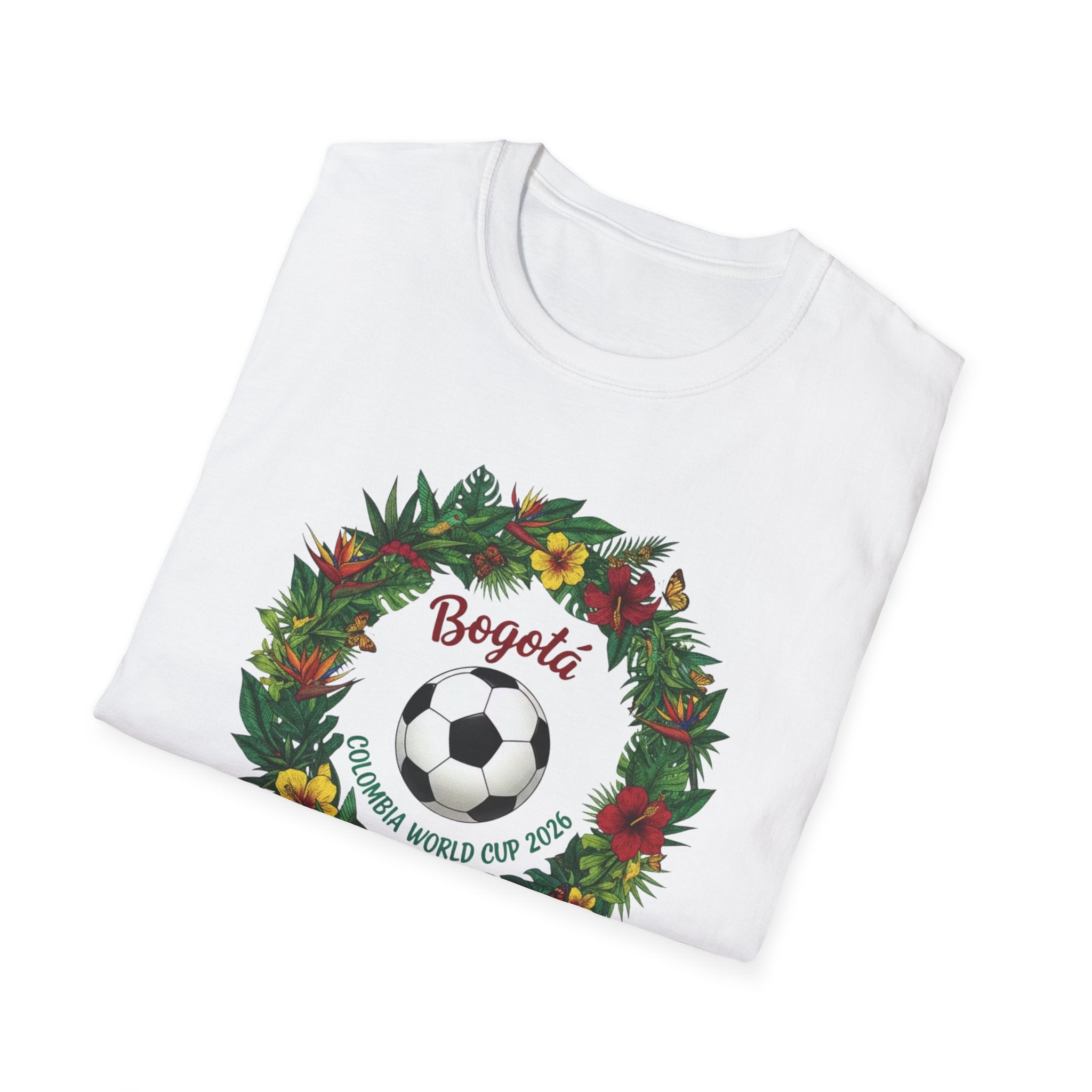 Bogotá Soccer Wreath T-Shirt — World Cup Football Holiday Tee