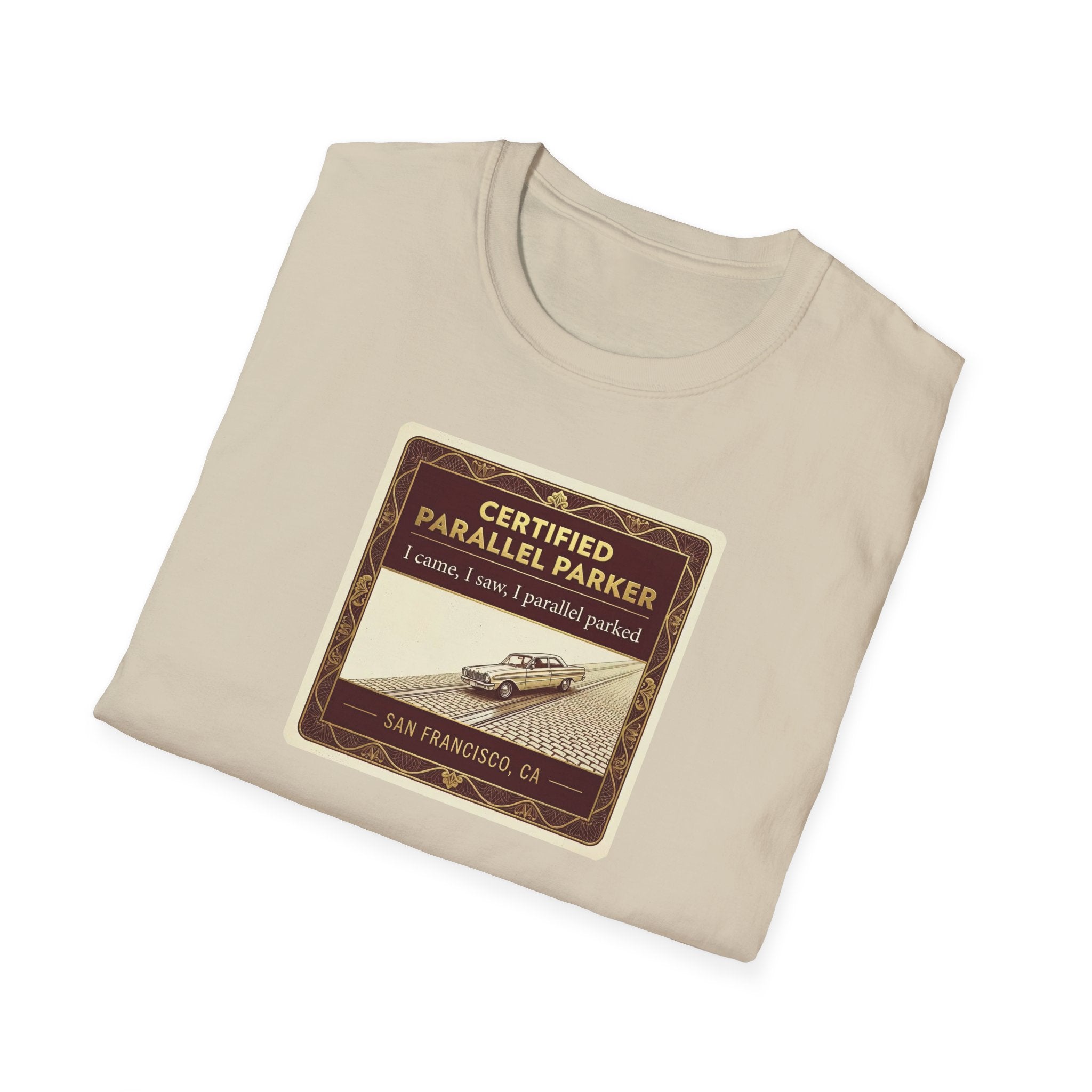 Vintage Airplane T-Shirt — "Certified Parallel Parker" Retro Pilot Tee