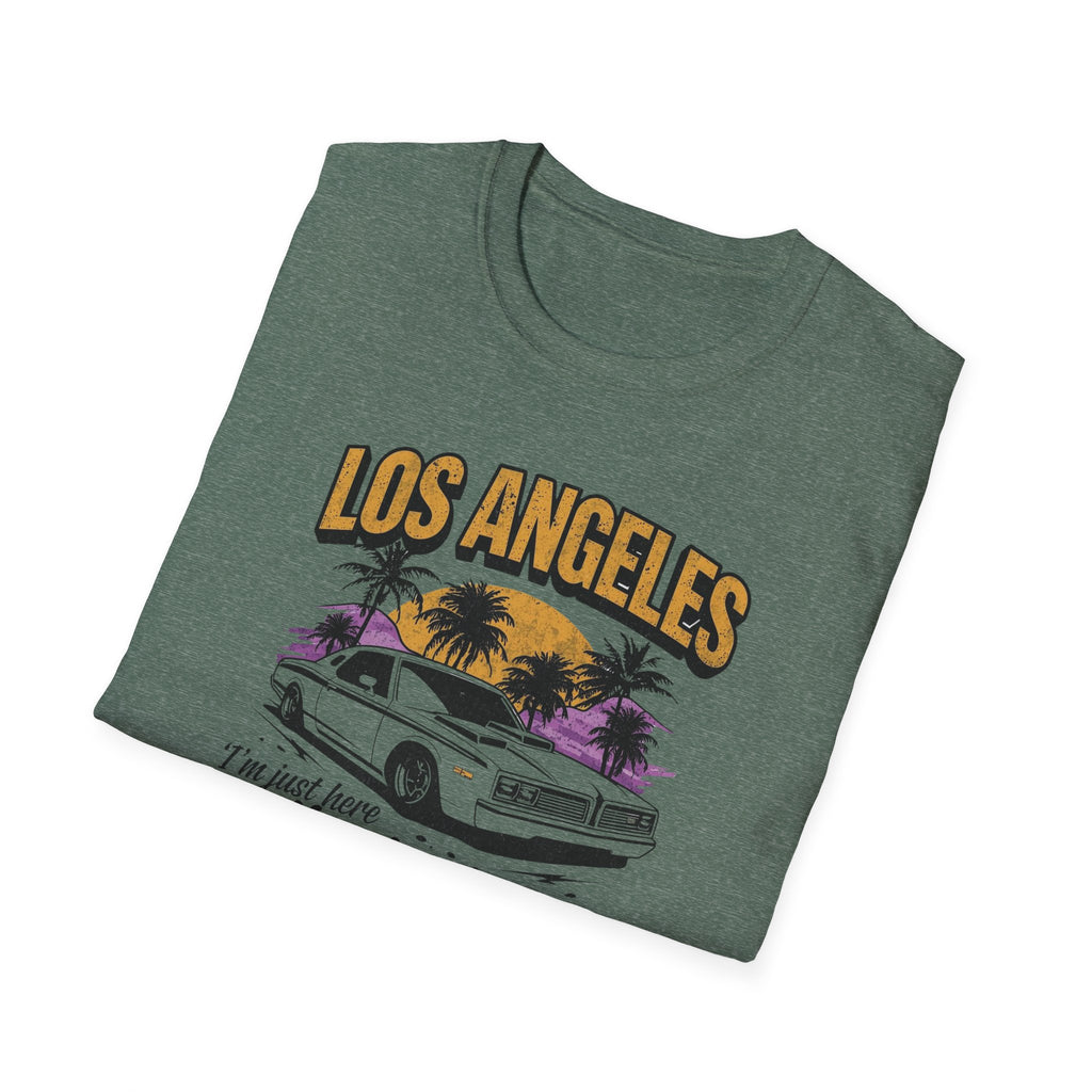 Los Angeles Retro Car T-Shirt — "For the Street Cred" Vintage Sunset Tee