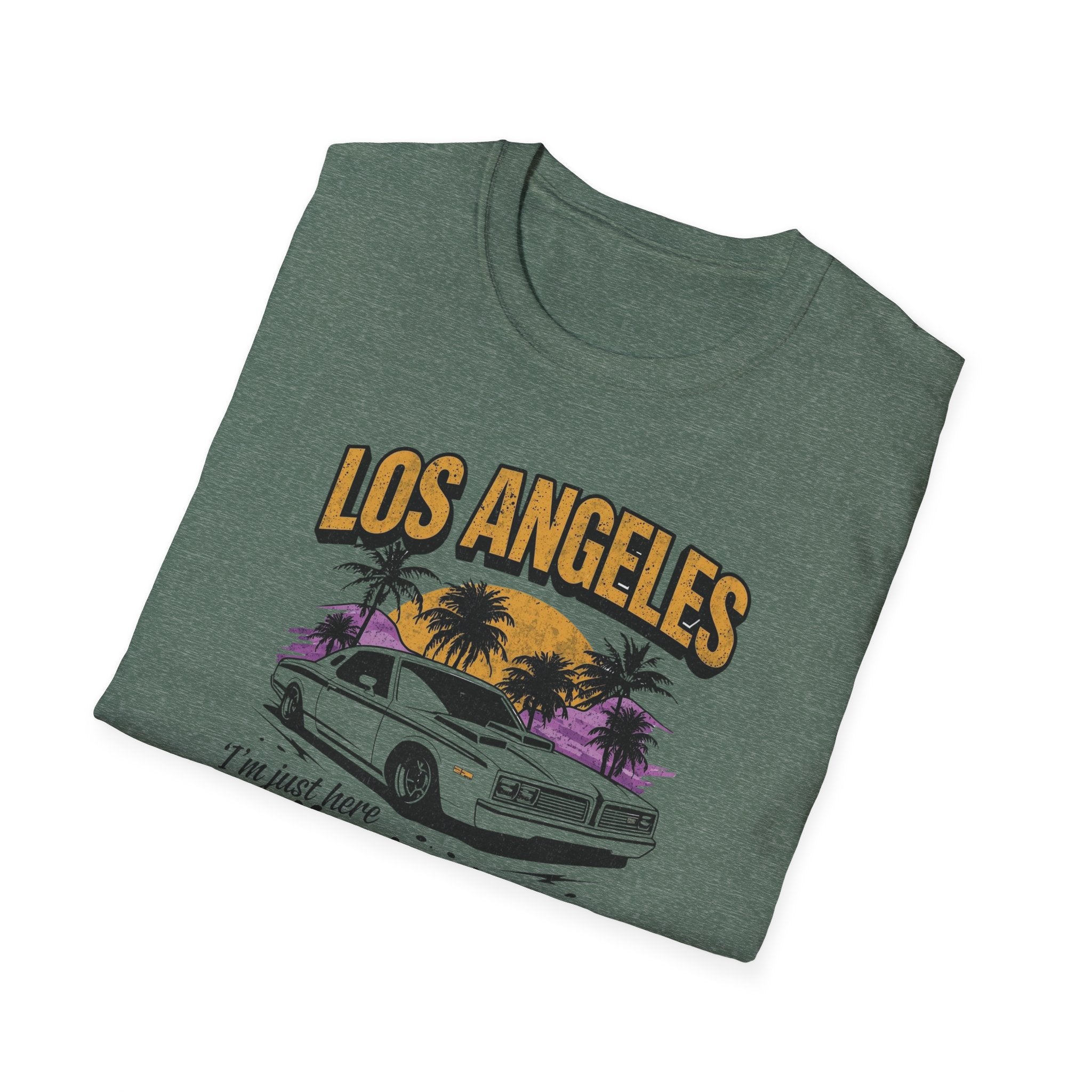 Los Angeles Retro Car T-Shirt — "For the Street Cred" Vintage Sunset Tee