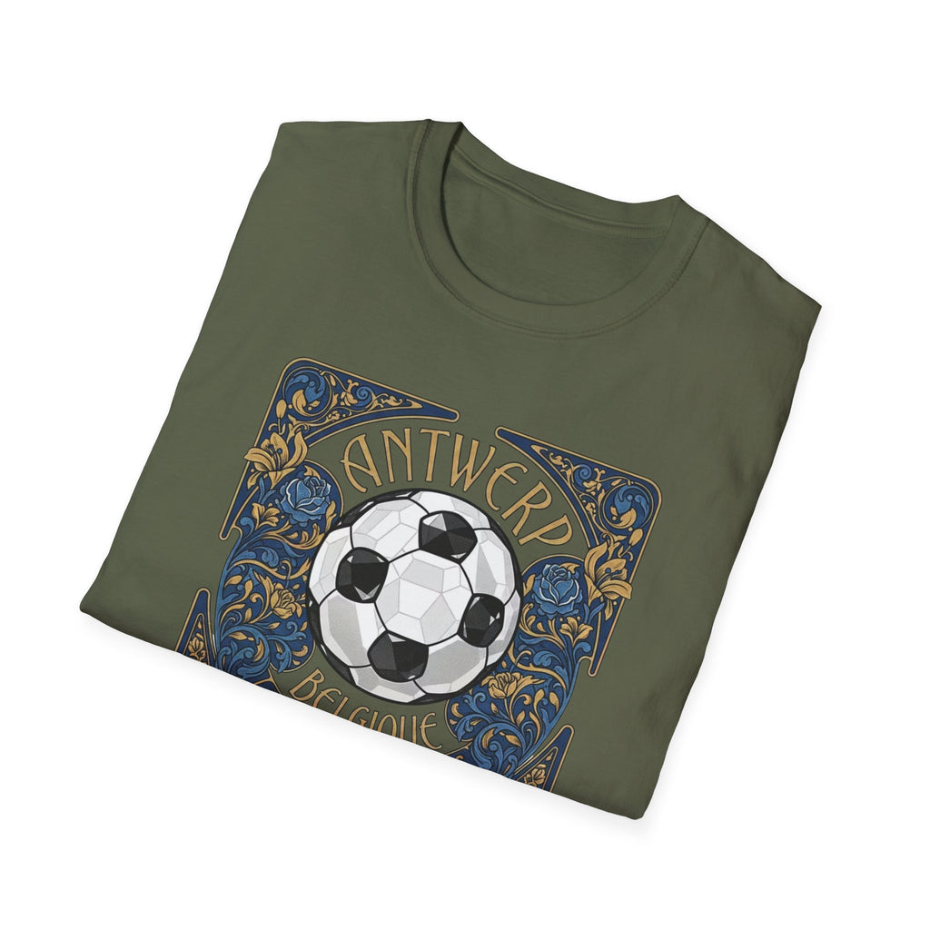 Antwerp Belgique Soccer Vintage Art Tee — World Cup 2022 Football Shirt