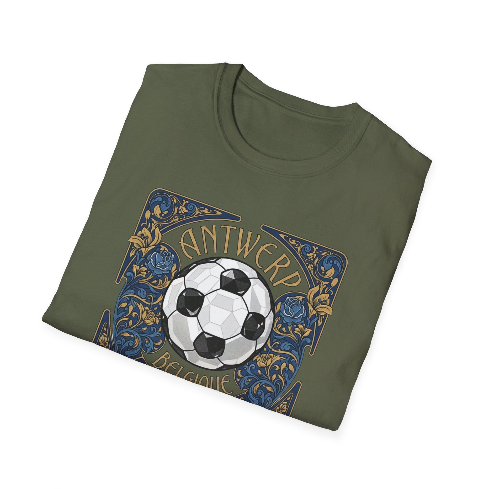 Antwerp Belgique Soccer Vintage Art Tee — World Cup 2022 Football Shirt