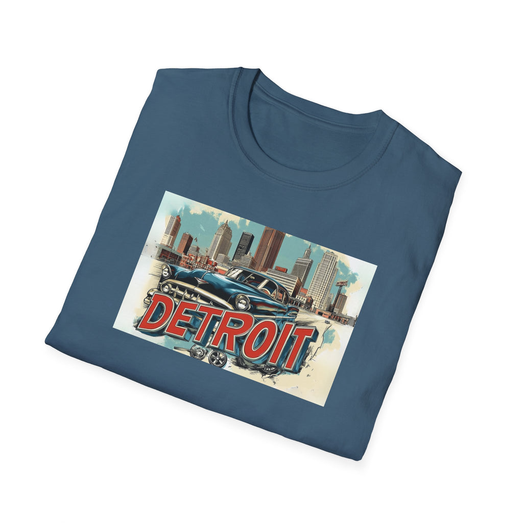 Detroit Classic Car Tee | Detroit skyline vintage graphic T-Shirt