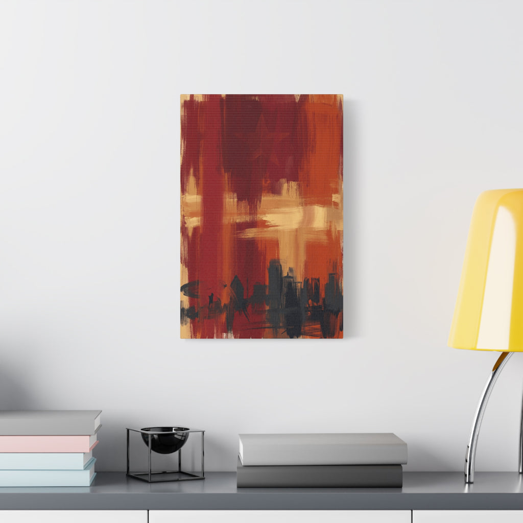 Abstract Sunset and colour field inspired by Dallas and Texas cultural identity