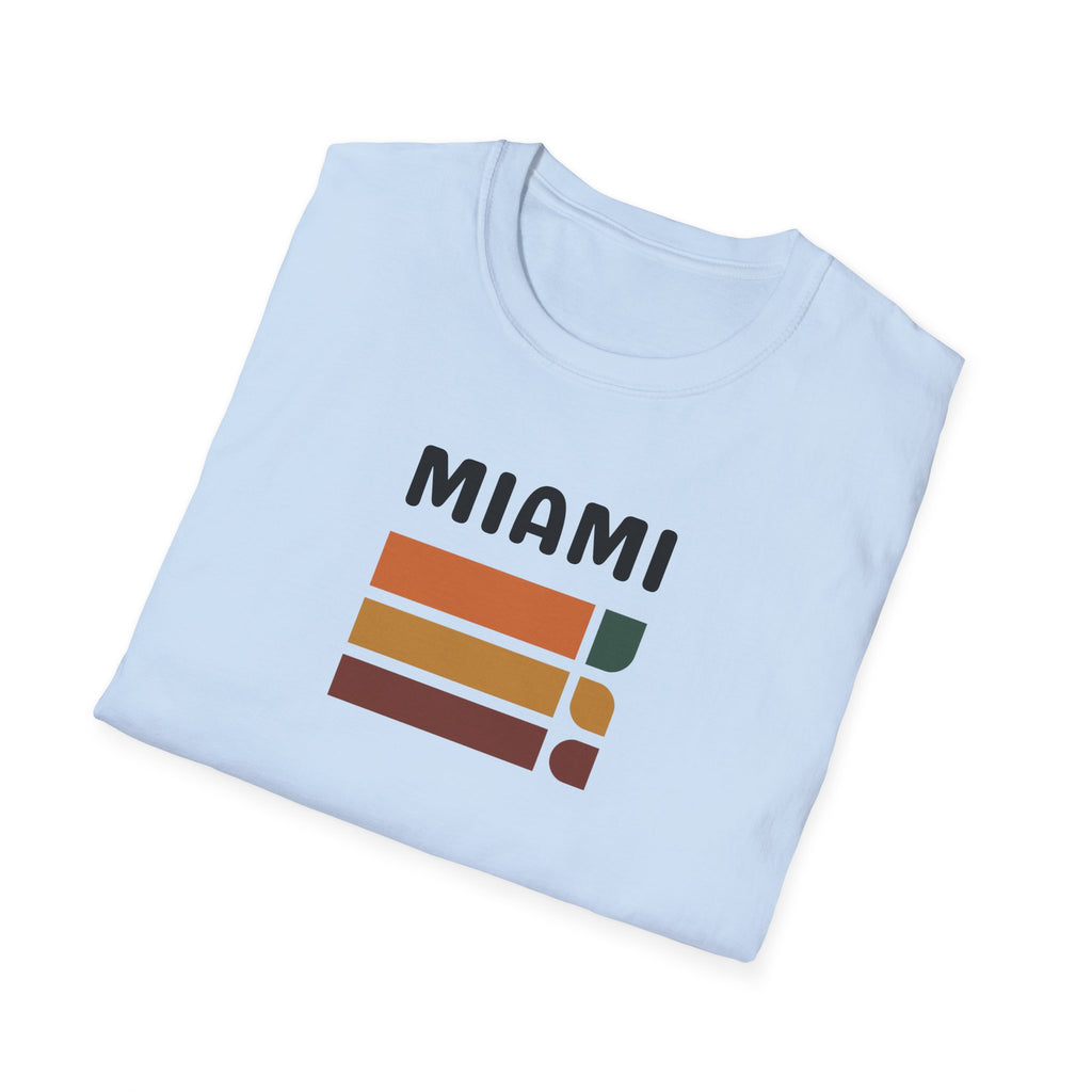 Miami Retro Stripes T-Shirt | Vintage Sunset Bars Tee
