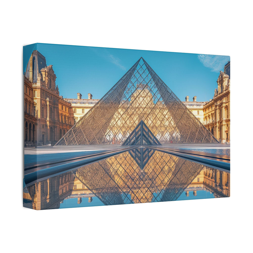 Louvre Glass Pyramid Canvas Print — Paris Travel Wall Art