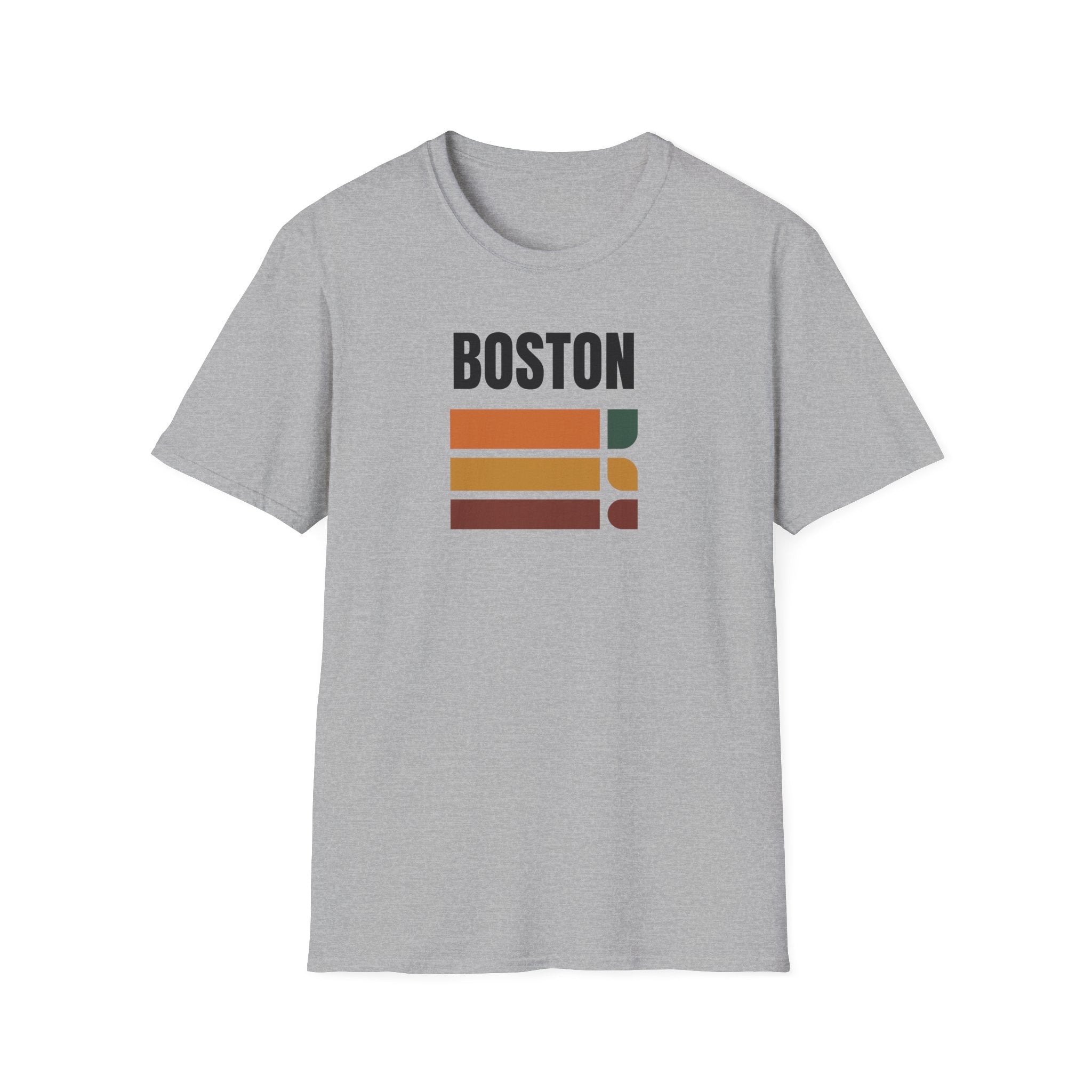 Boston Retro Stripes T-Shirt | Vintage City Graphic