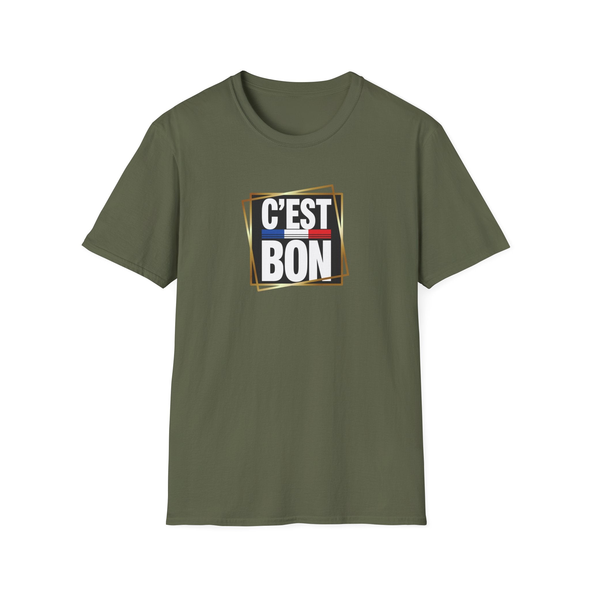 C'EST BON T-Shirt | French Phrase Graphic Tee, Bold Typographic Design
