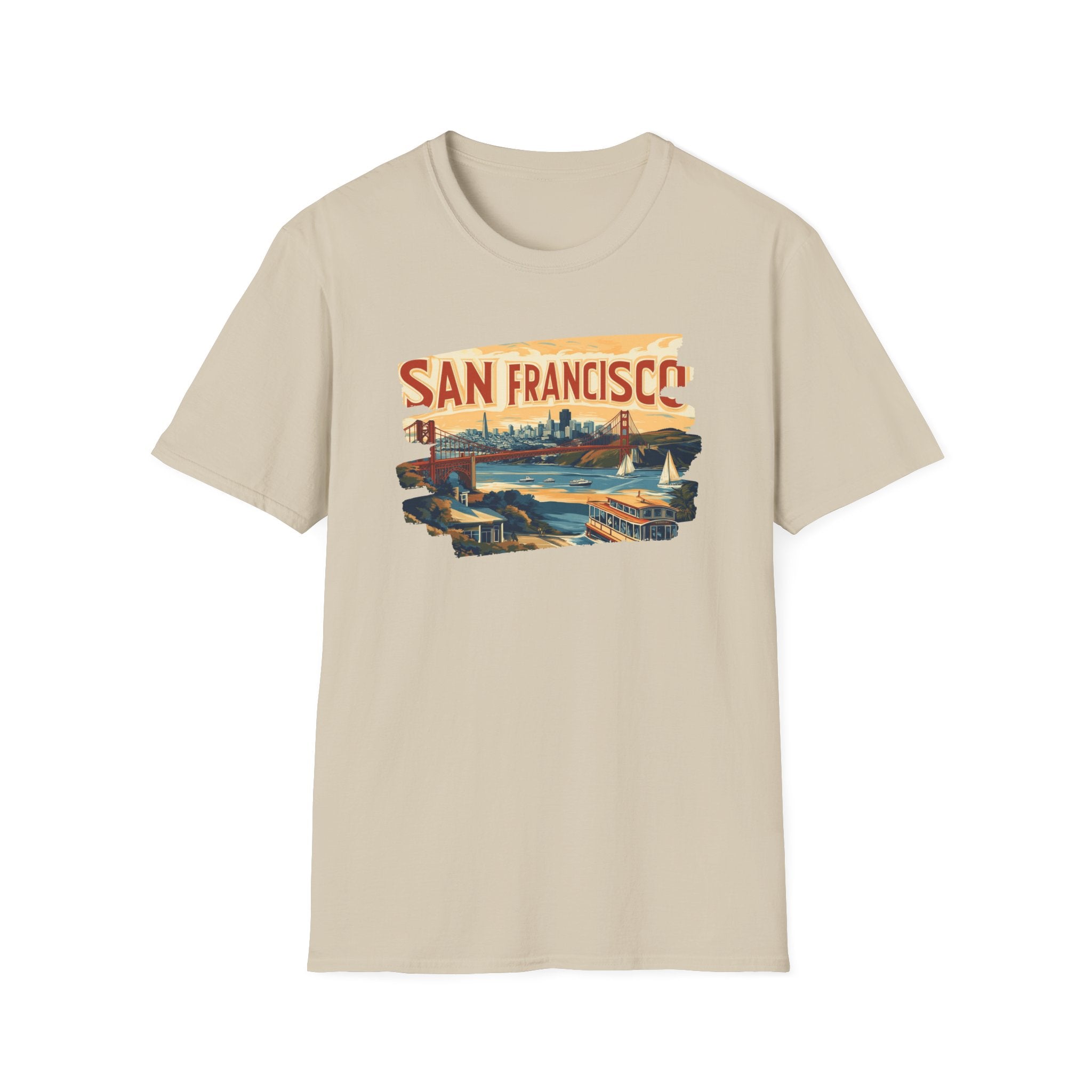 San Francisco Retro Skyline T-Shirt | Vintage City Travel Tee