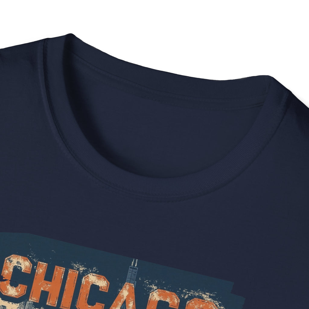 Chicago Skyline Distressed T-Shirt | Cityscape, Retro Star