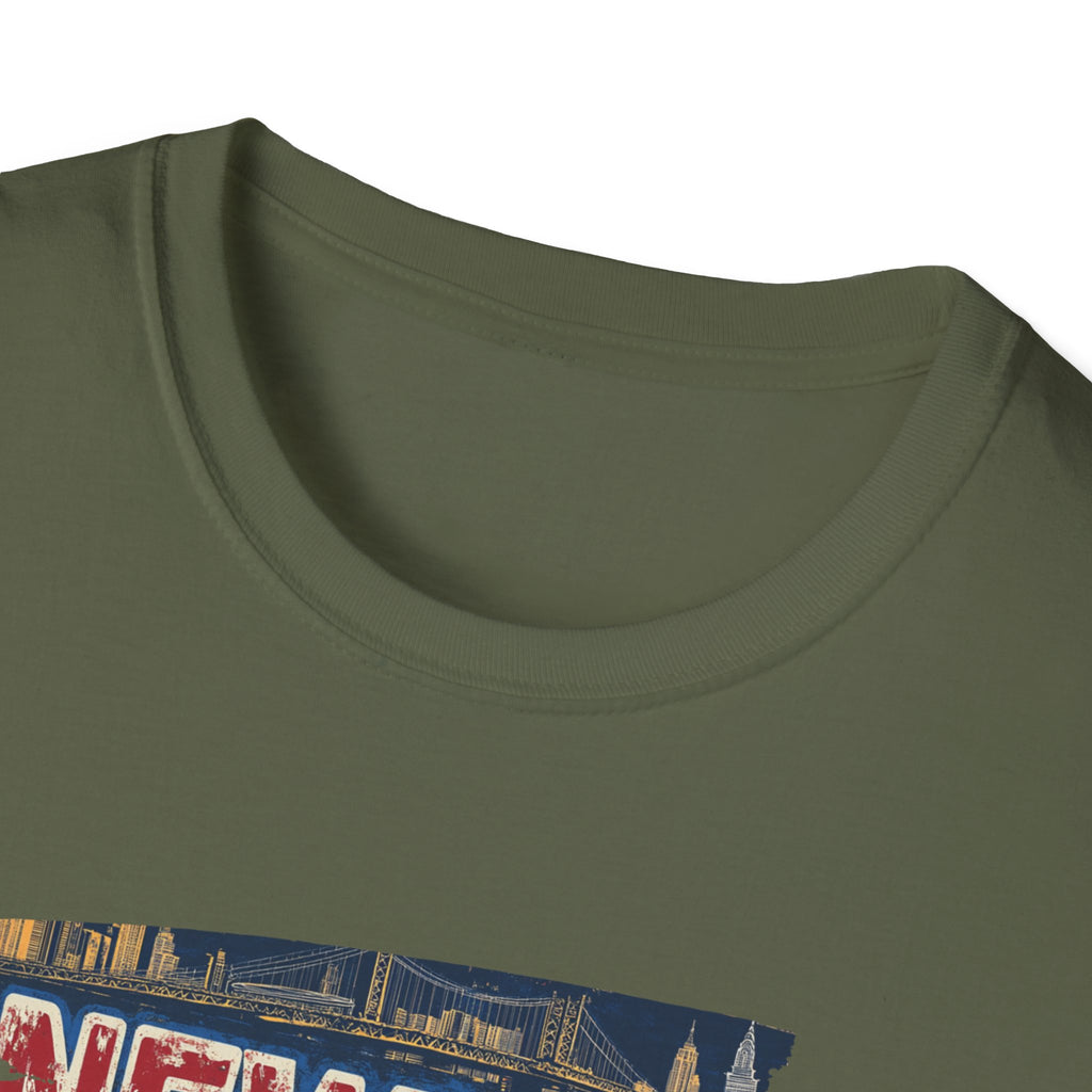 New York Taxi Skyline T-Shirt | NYC vintage cab illustration