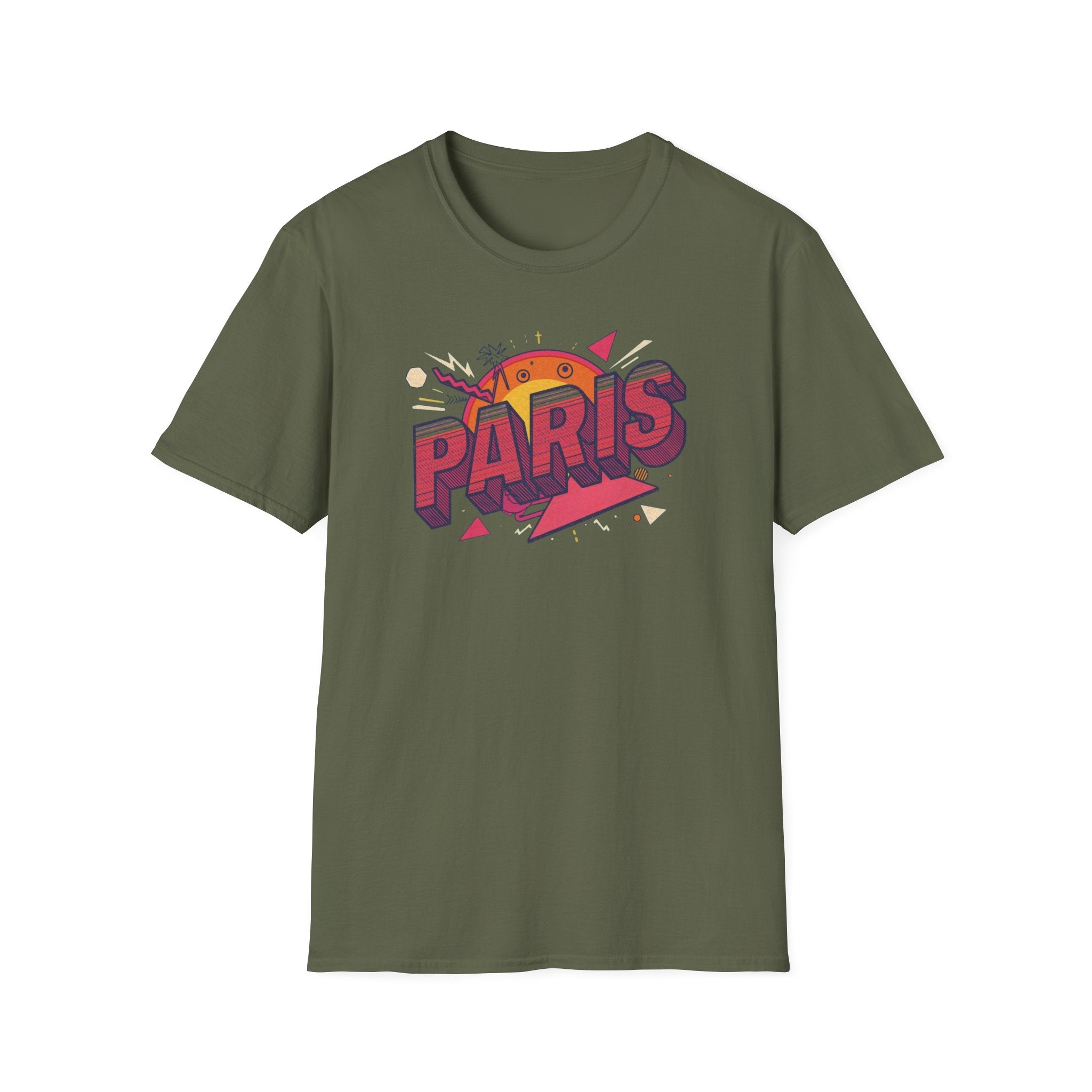 Paris Retro Graphic T-Shirt — Vintage Sunset Travel Tee