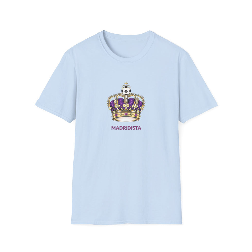Madridista Crown T-Shirt | Soccer Fan Tee, Royal Purple Gold Crest