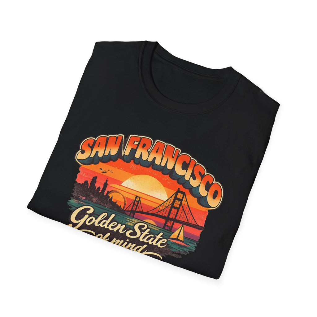 San Francisco Golden State T-Shirt — 'Golden State of Mind' Retro Sunset Tee