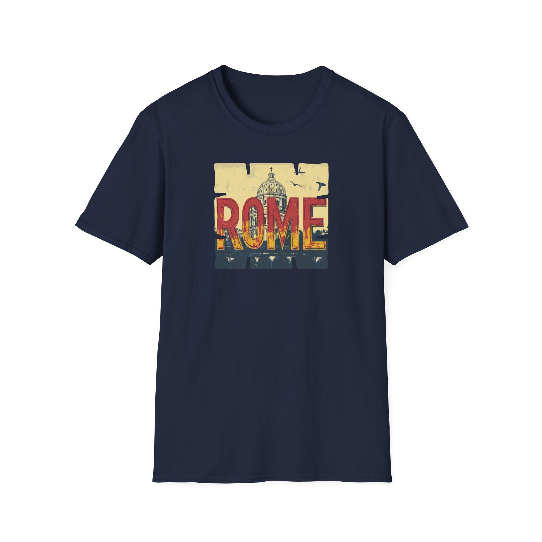 Rome Vintage Skyline T-Shirt | Italian Capitol Landmark Tee