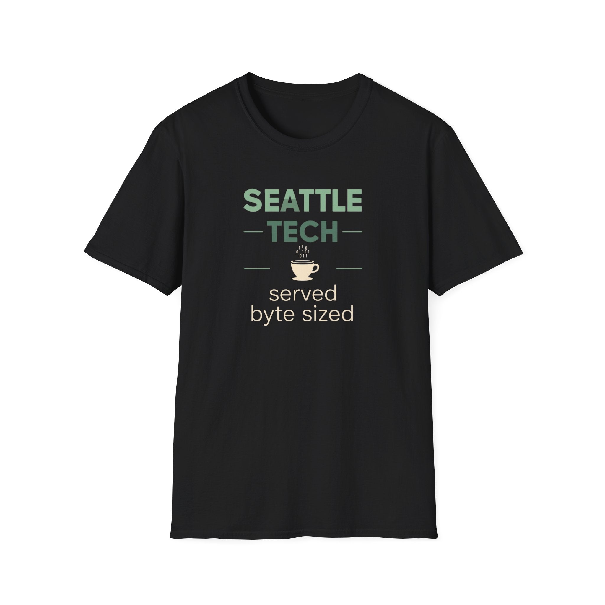 Seattle Tech T-Shirt – “served byte sized” Coffee & Coding Tee