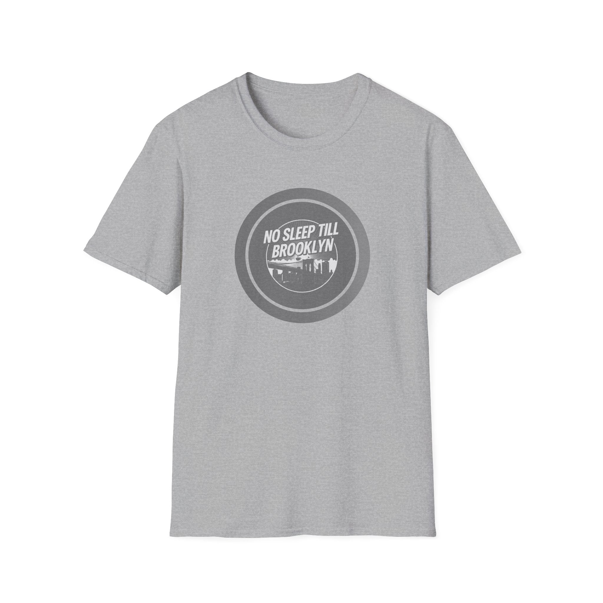 No Sleep Till Brooklyn T-Shirt | Retro NYC Skyline Circle Logo