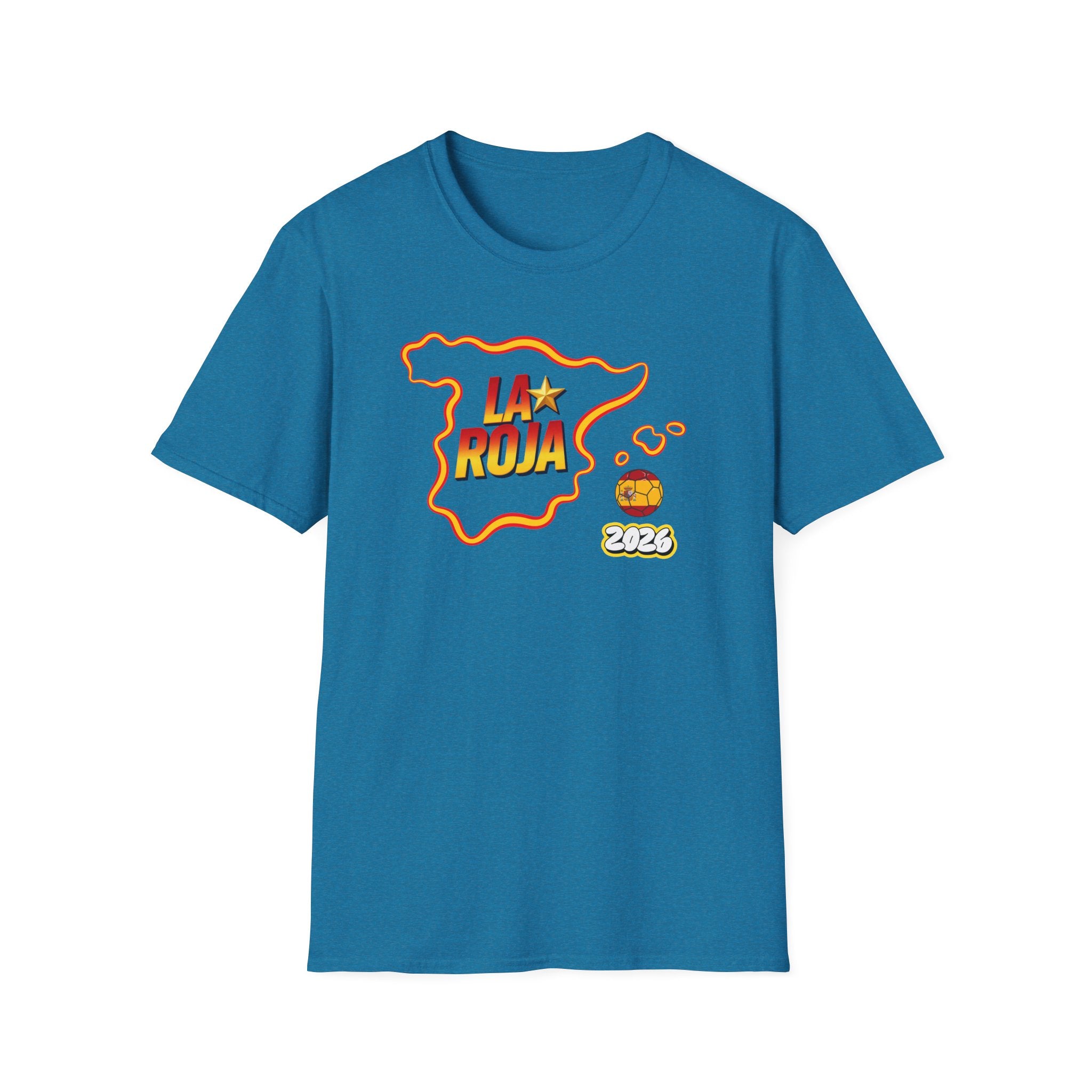 La Roja Spain Map T‑Shirt – 2026 Football World Cup Fan Tee
