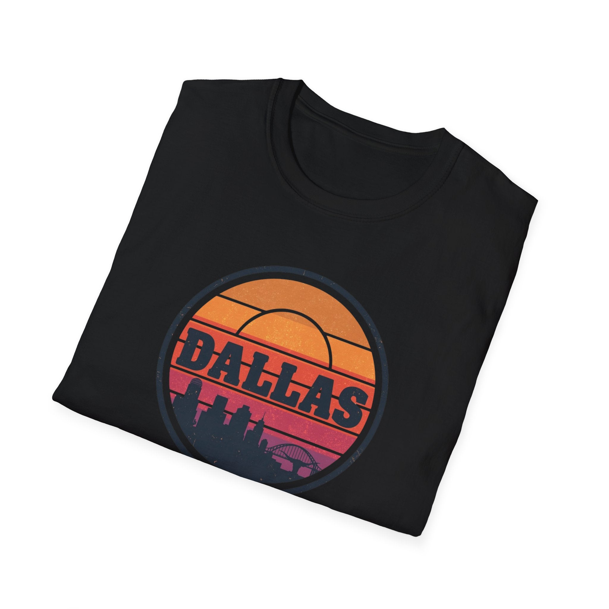 Dallas Sunset T-Shirt — Retro Skyline Graphic Tee